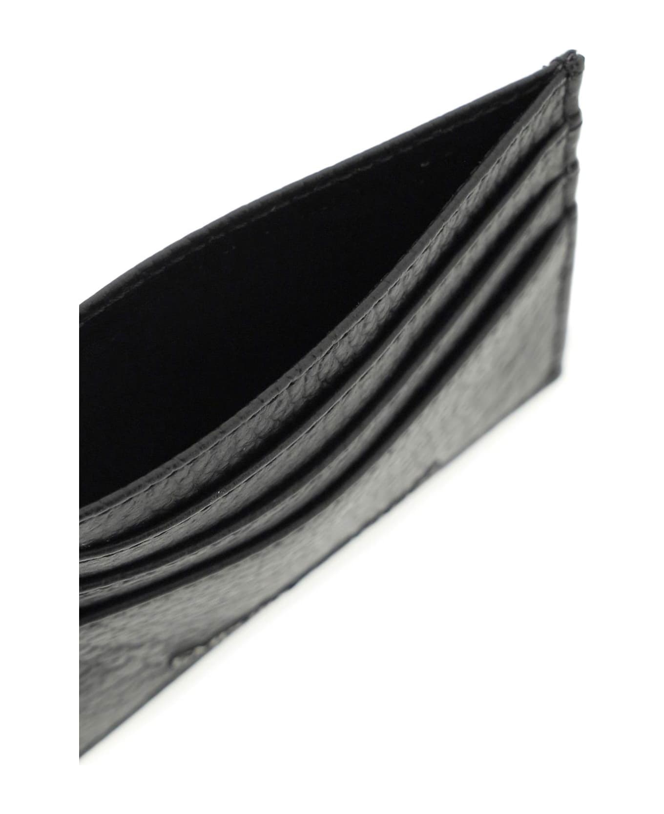 Emporio Armani Grained Leather Cardholder - Black