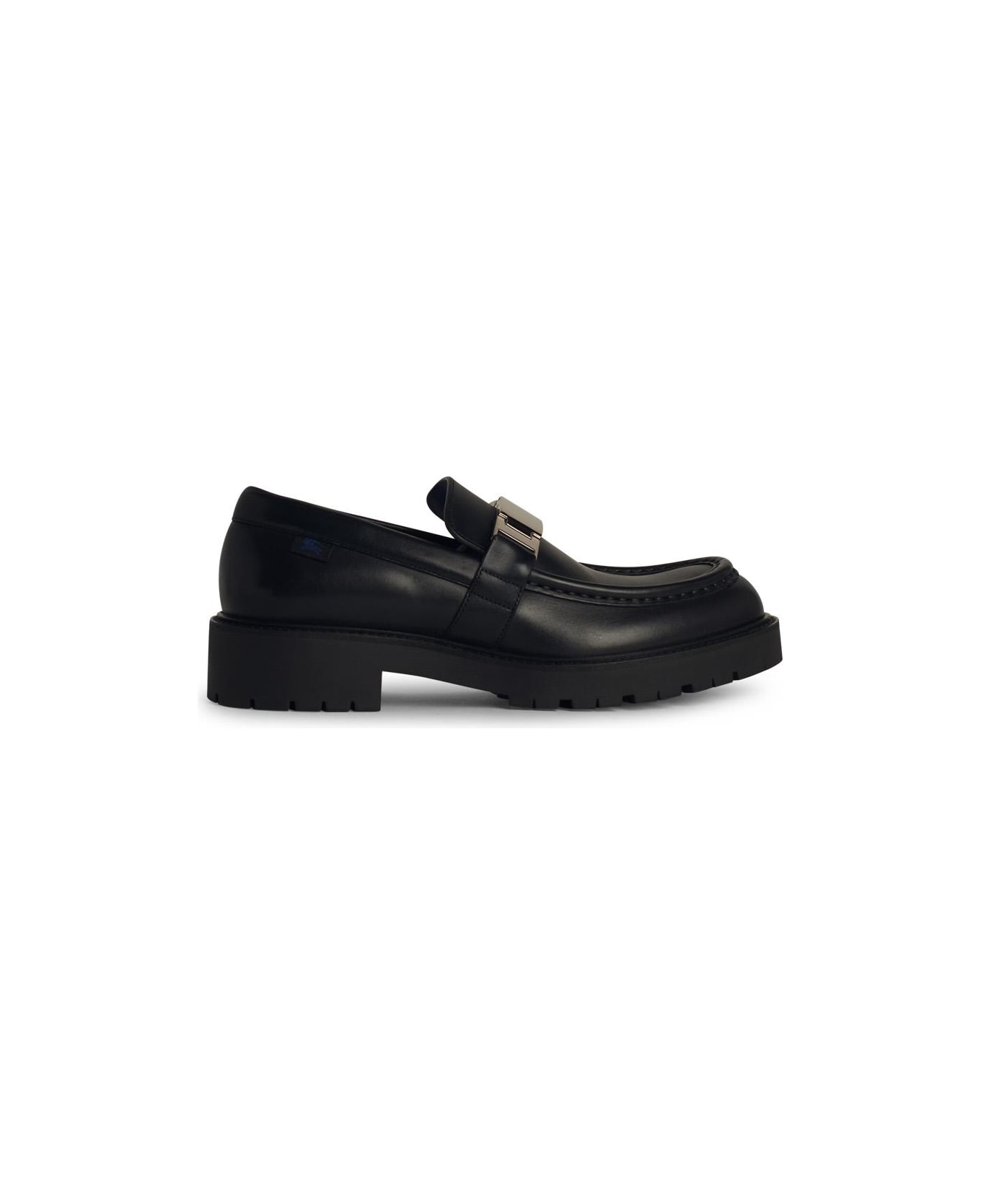 Burberry 
raft
 Black Leather Loafers - Black
