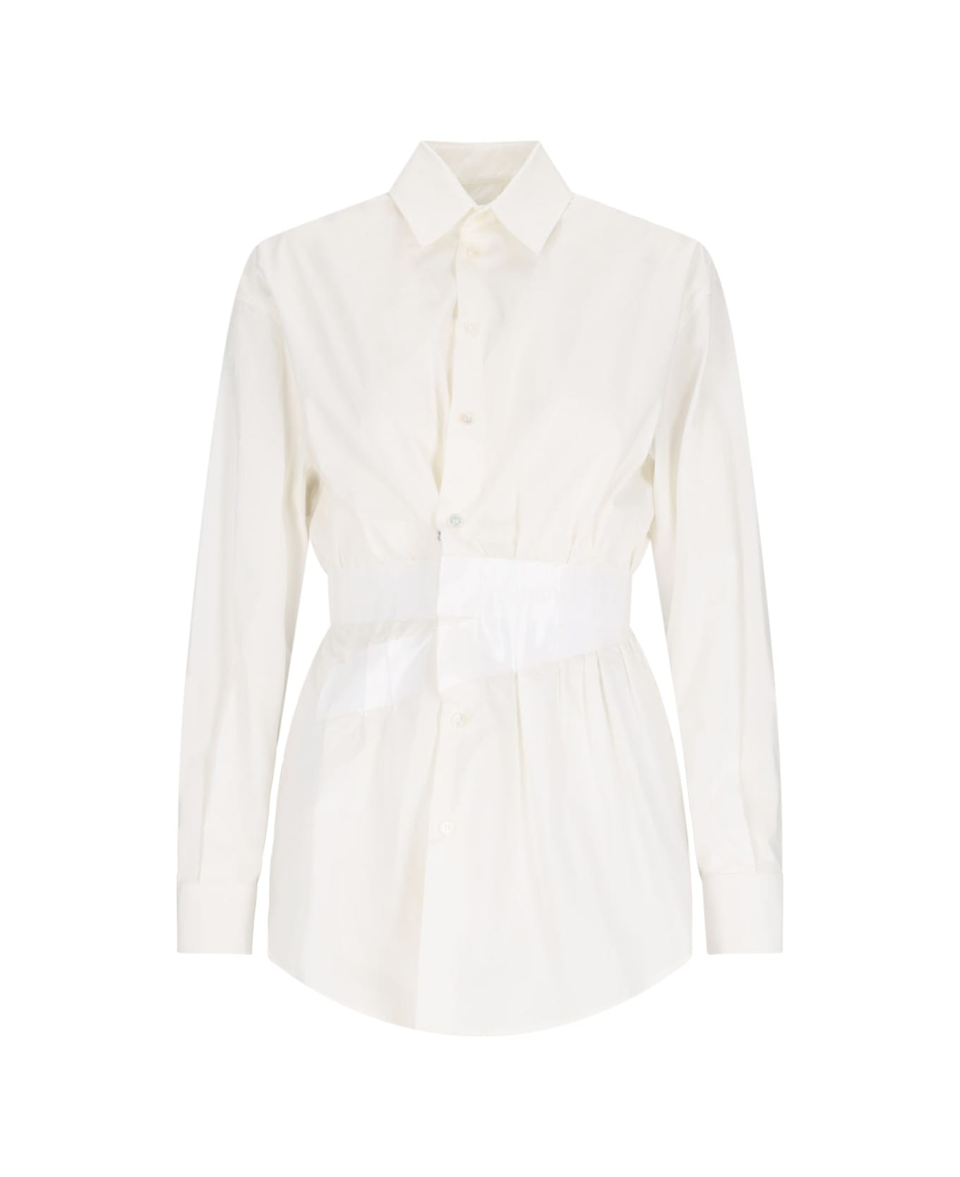 MM6 Maison Margiela White Cotton Shirt - White