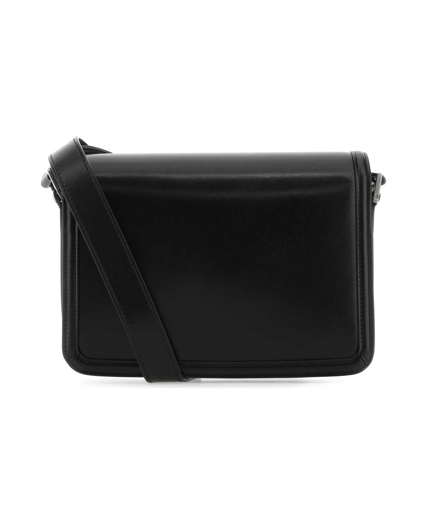 Saint Laurent Black Leather Solferino Shoulder Bag - Black
