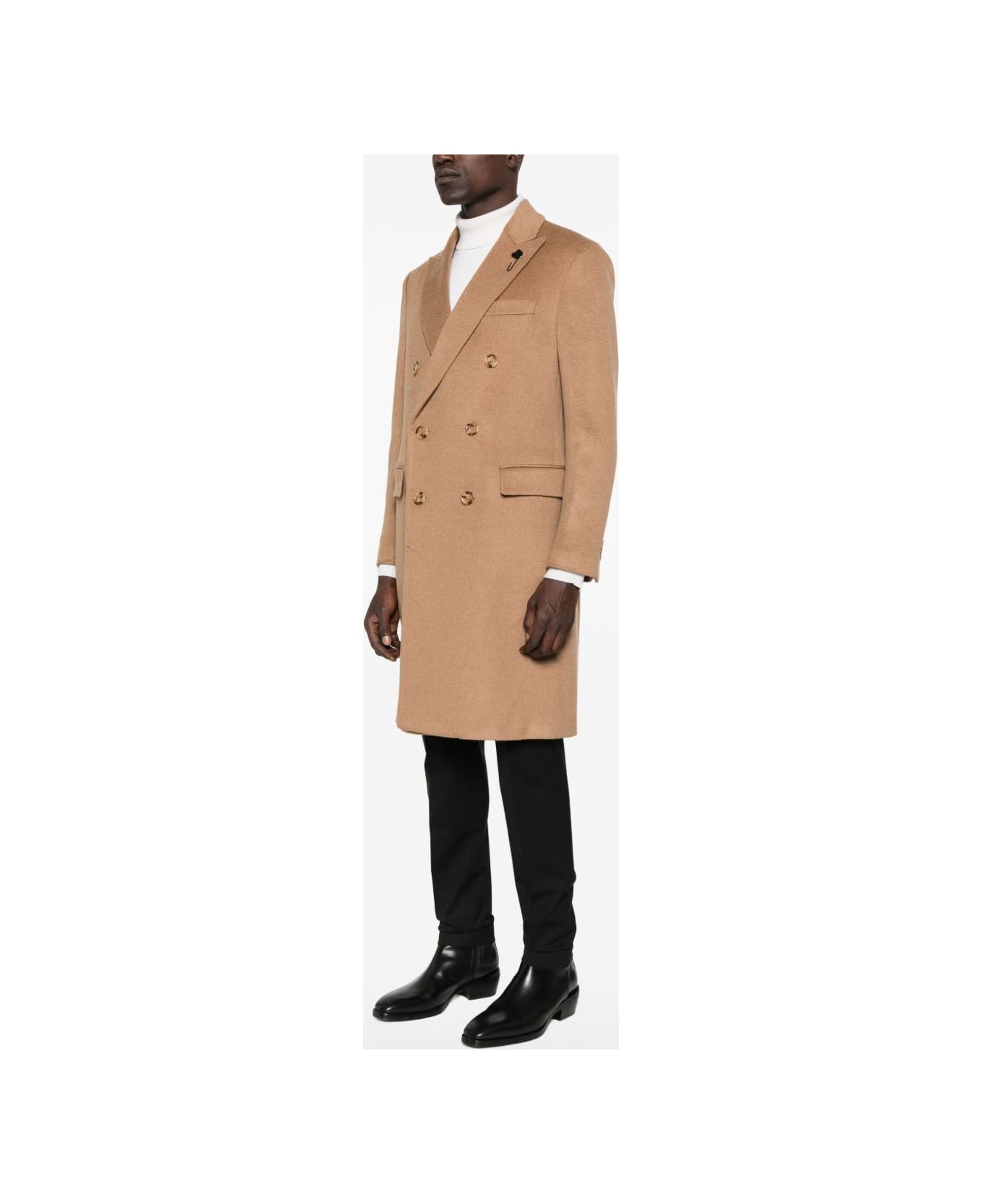 Lardini Beige Coat Double-breasted - Beige