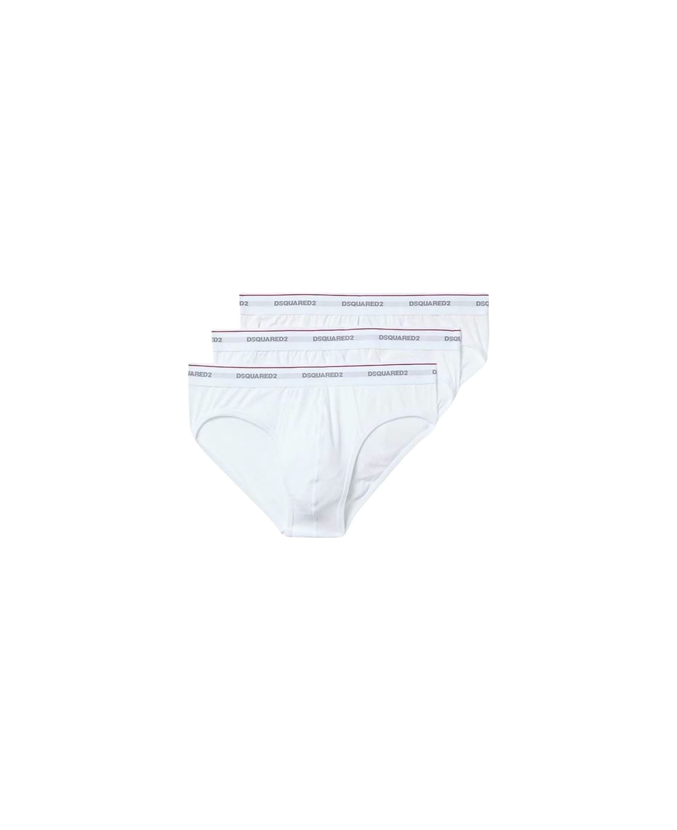 Dsquared2 Set Of Three Briefs - White