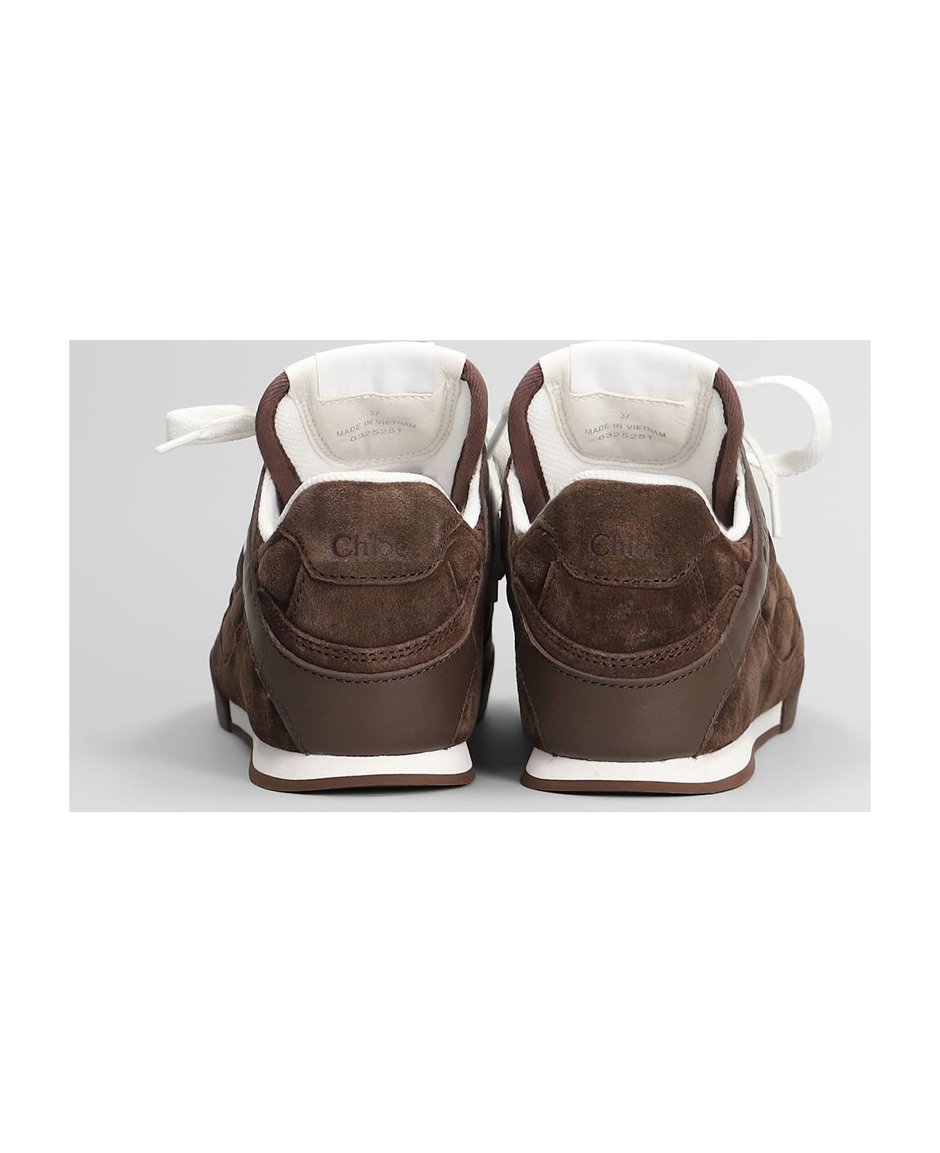 Chloé Kick Sneakers In Brown Suede - brown