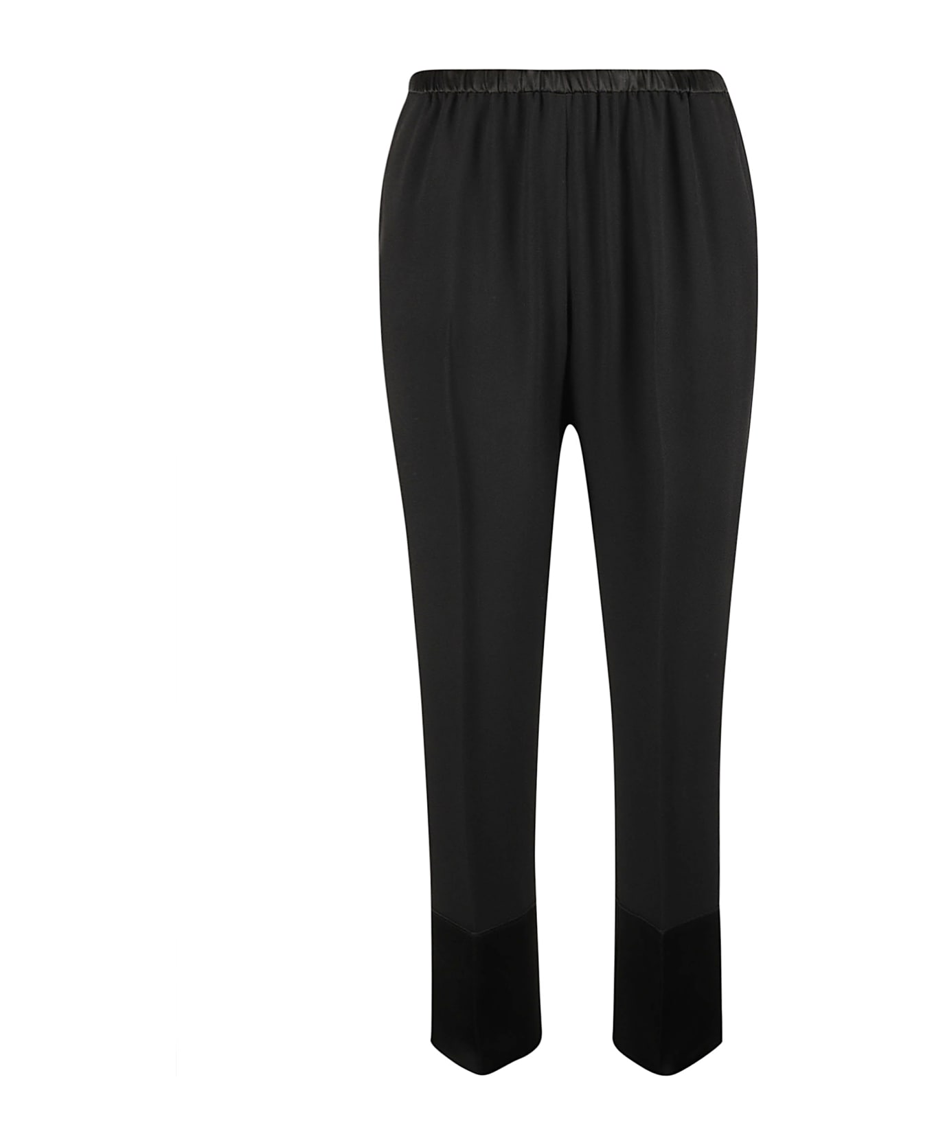 Forte_Forte High-waist Plain Trousers - nero