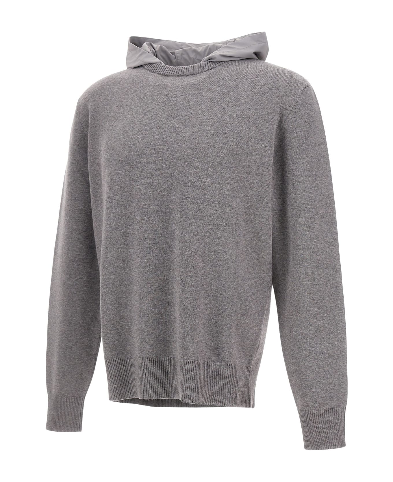 Herno Sweater Hooded Nylon - Grey
