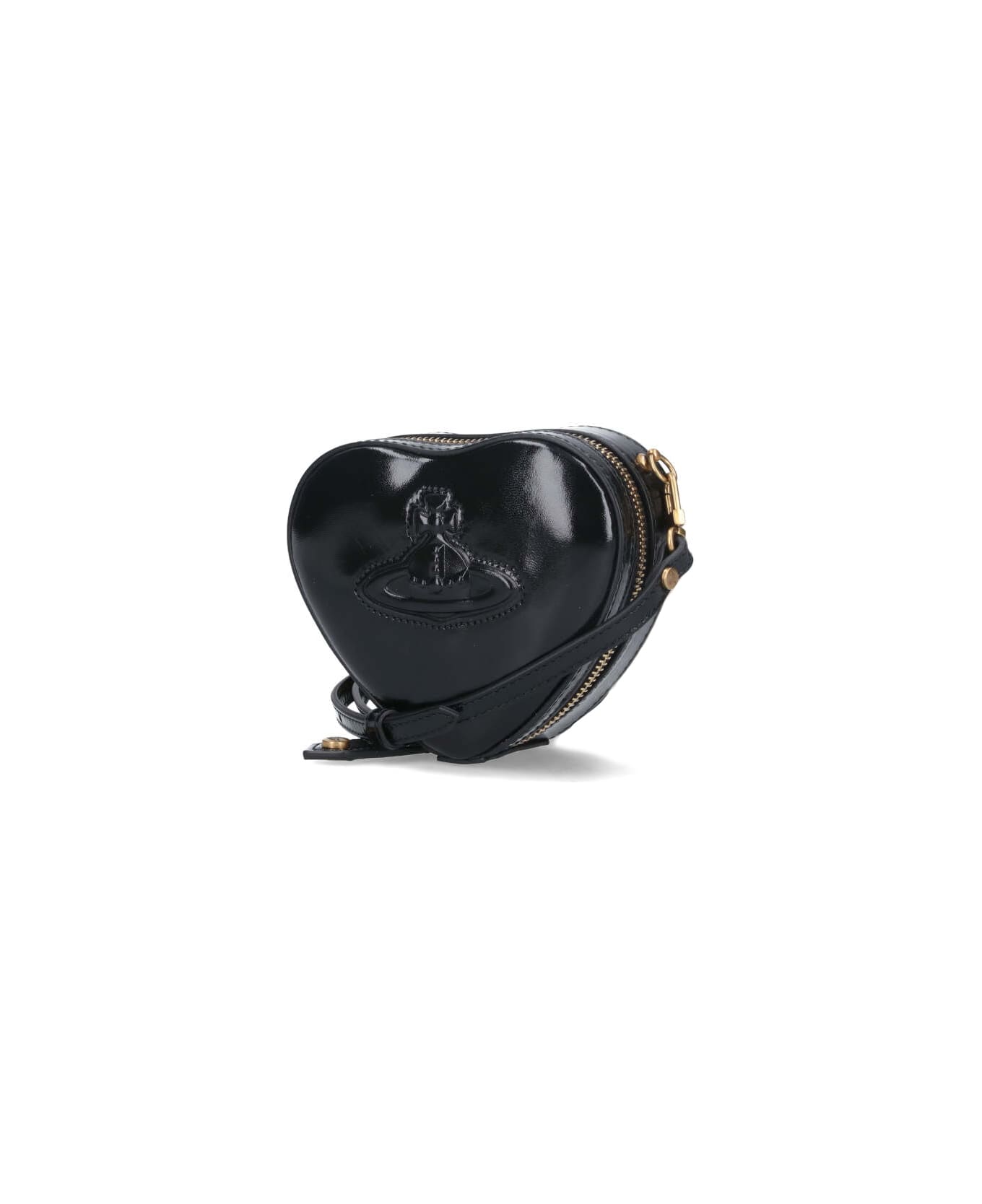 Vivienne Westwood "louise Heart" Crossbody Bag - Black  