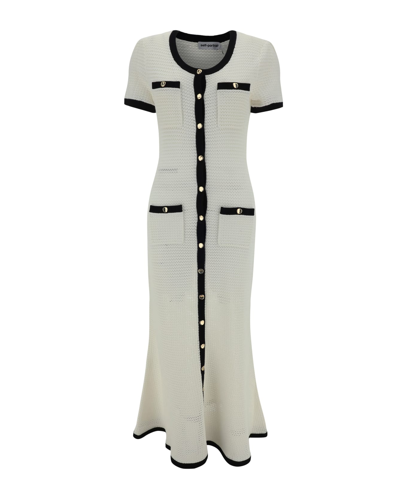 self-portrait Long Dress - White ワンピース＆ドレス