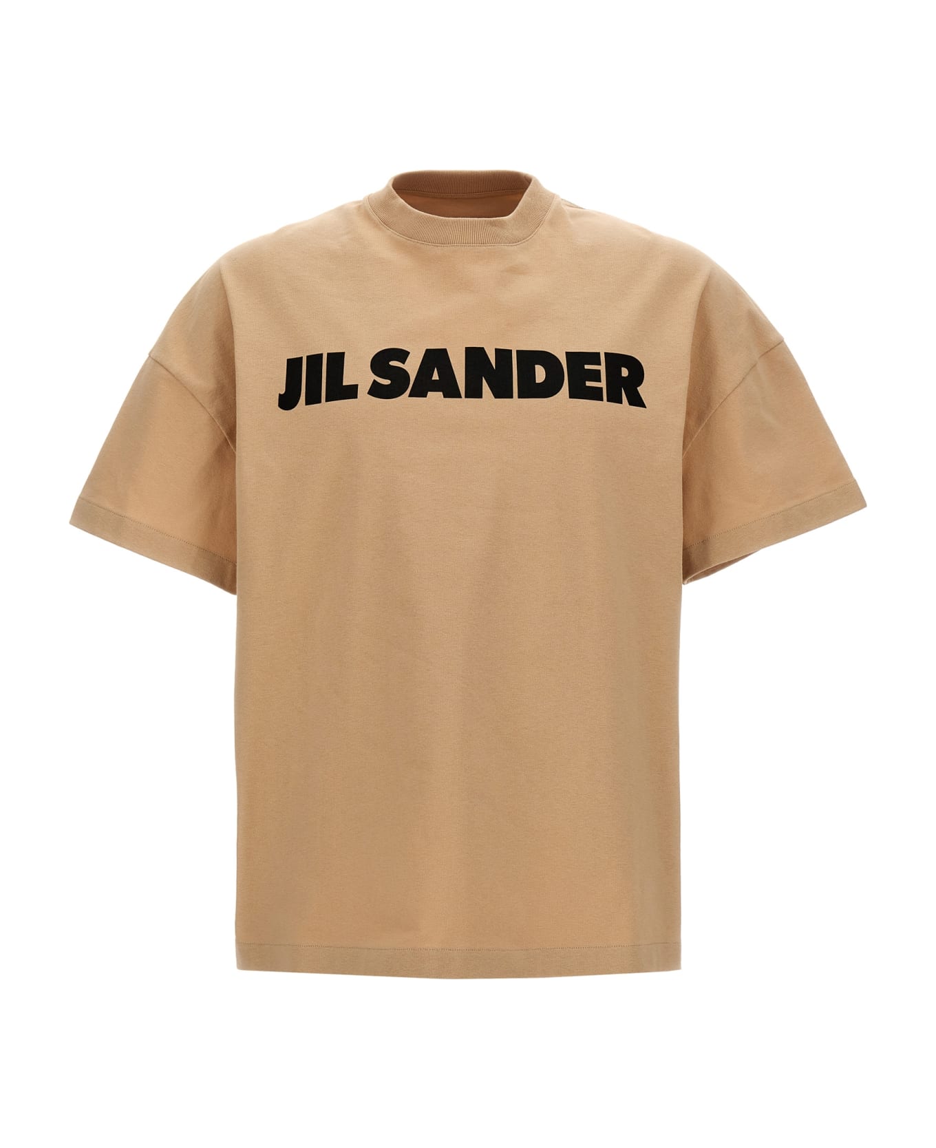 Jil Sander Logo Print T-shirt - BEIGE