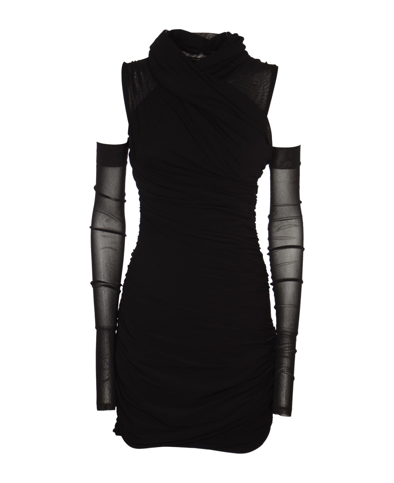 Philosophy di Lorenzo Serafini Cut-out Detail Wrap Short Dress - Black ワンピース＆ドレス
