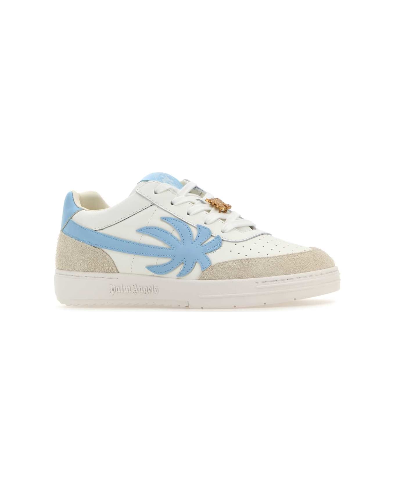 Palm Angels Multicolor Leather Palm Beach University Sneakers - WHITELIGH