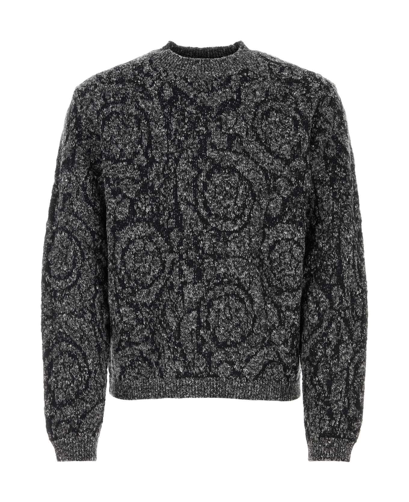 Versace Baroque Jacquard Sweater - BLACK