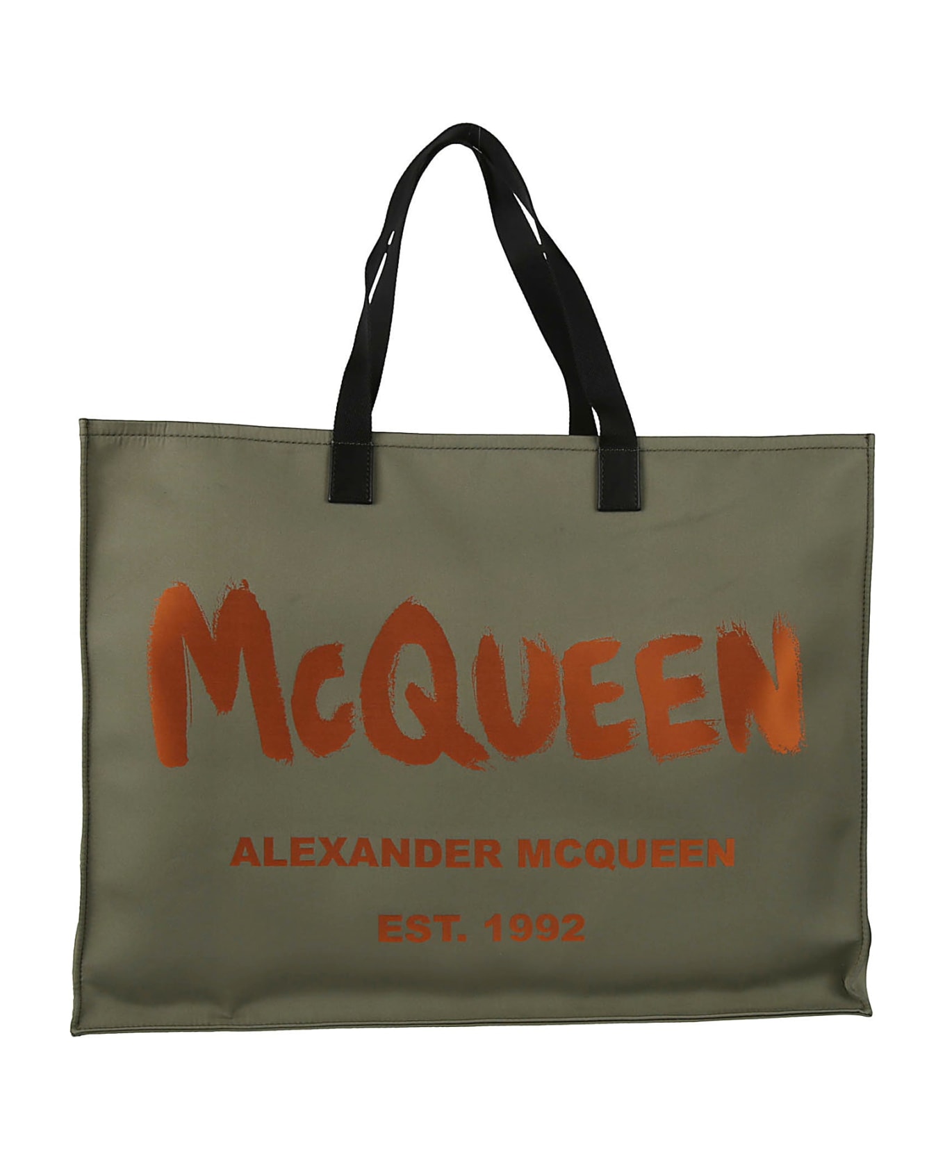 Alexander McQueen Logo Tote Bag - Green トートバッグ