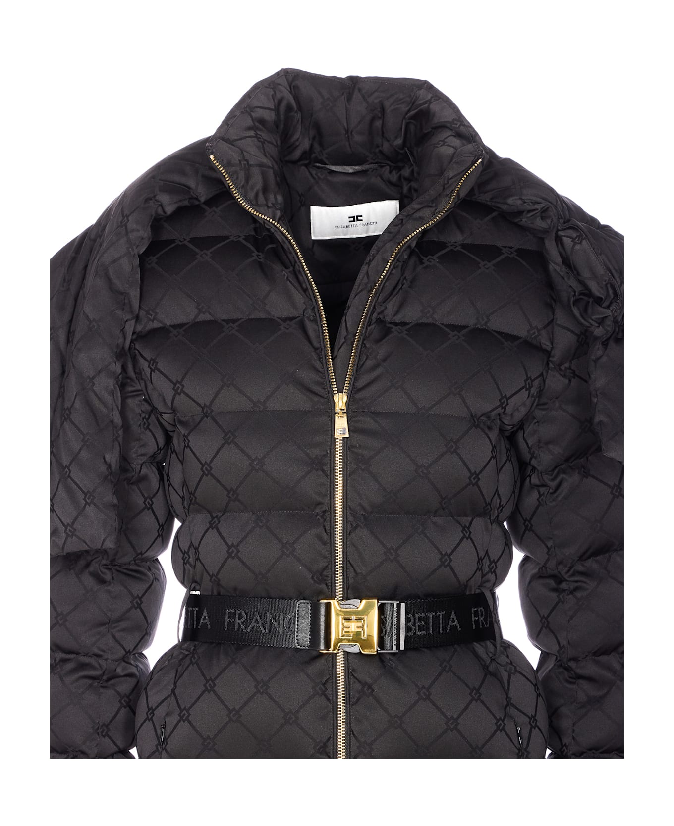 Elisabetta Franchi Padded Coat - Black