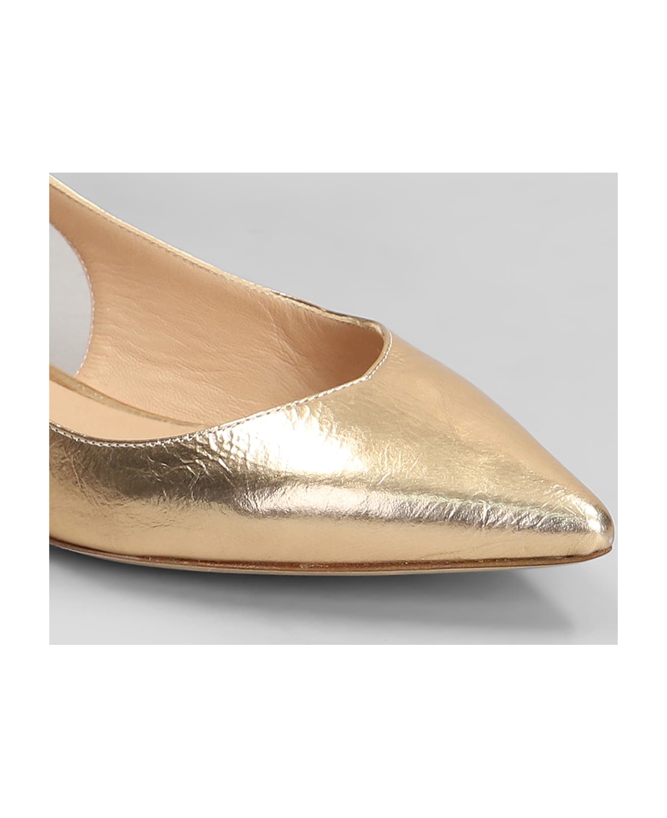 Julie Dee Ballet Flats In Copper Leather - copper