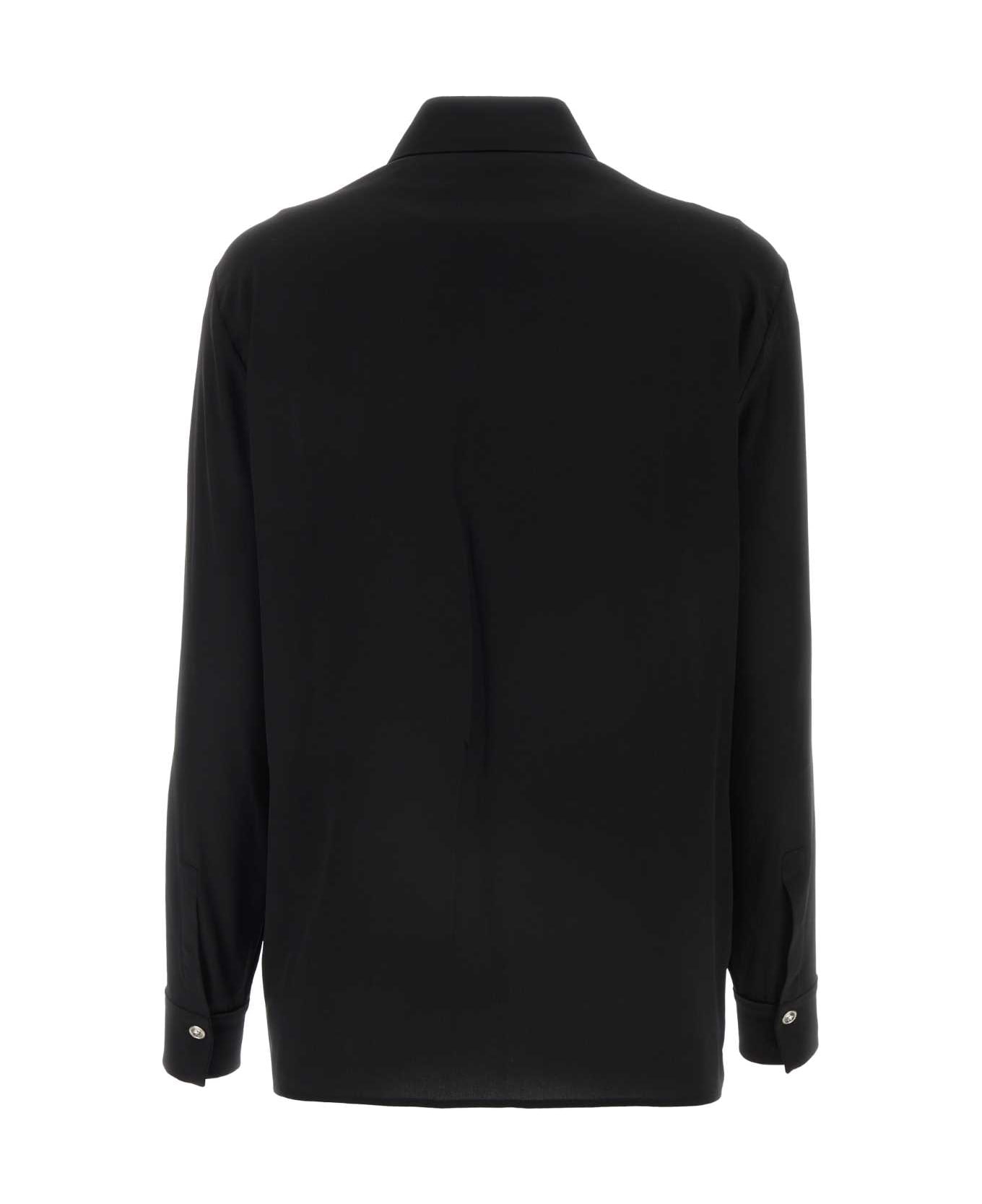 Versace Black Crepe Shirt - 1B000