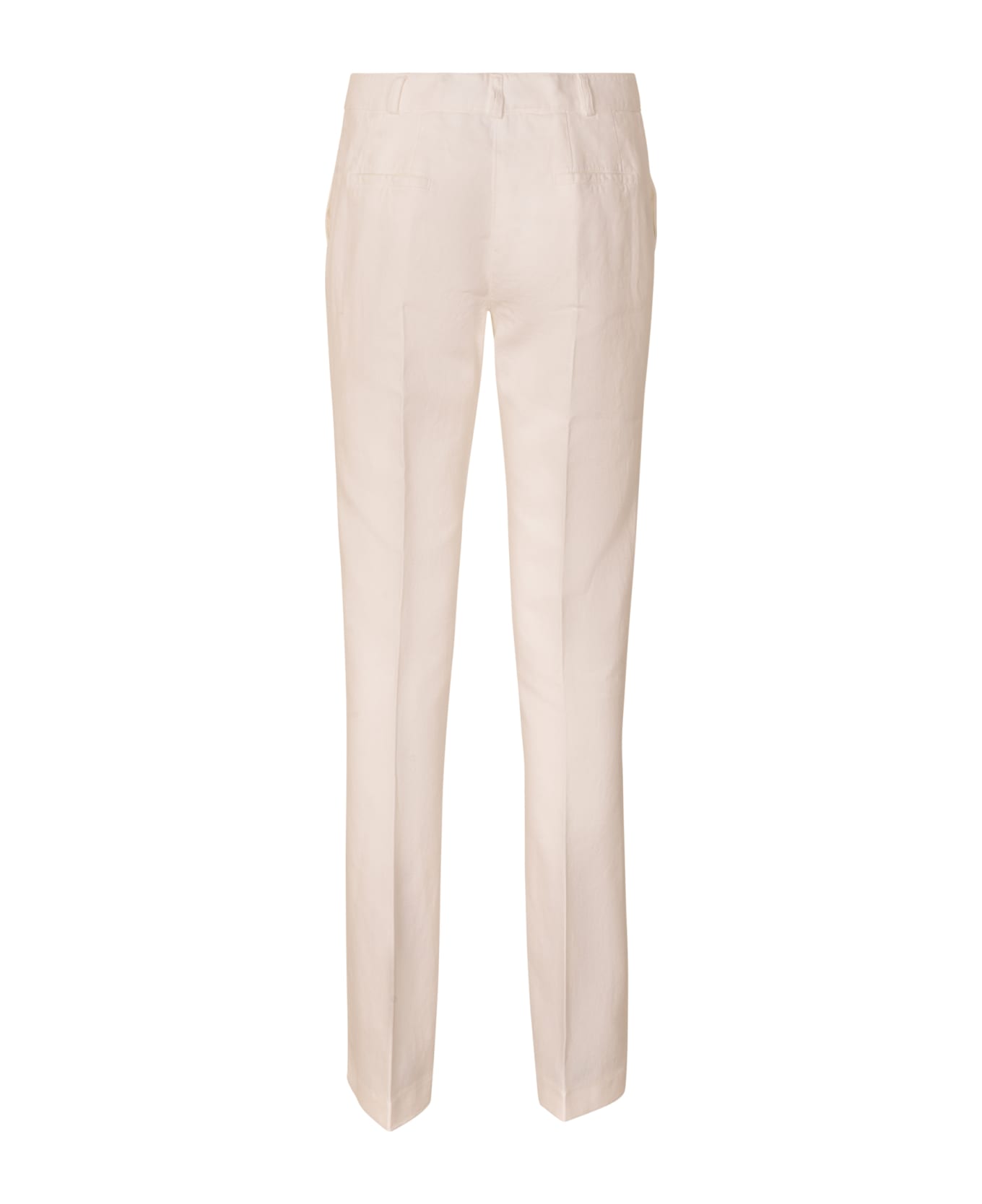 Kiltie Straight Trousers - White