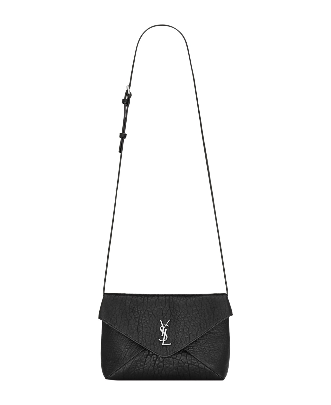 Saint Laurent Messenger Envelope Shoulder Bag - BLACK