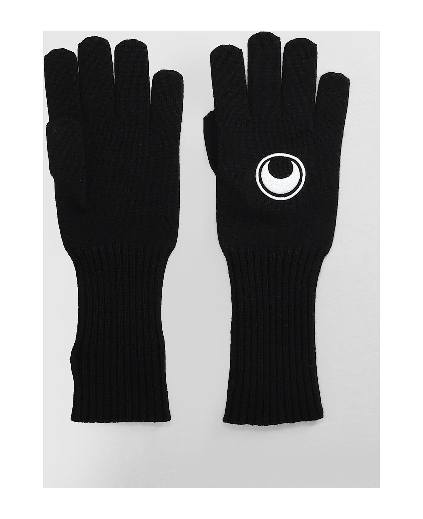 Marine Serre Gloves In Black Wool - black