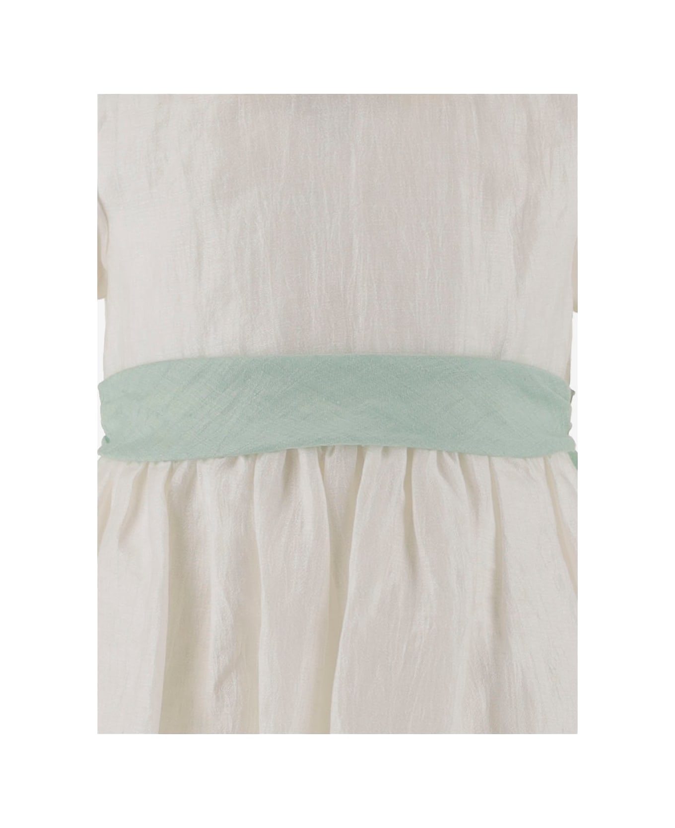 Il Gufo Linen Blend Dress - White