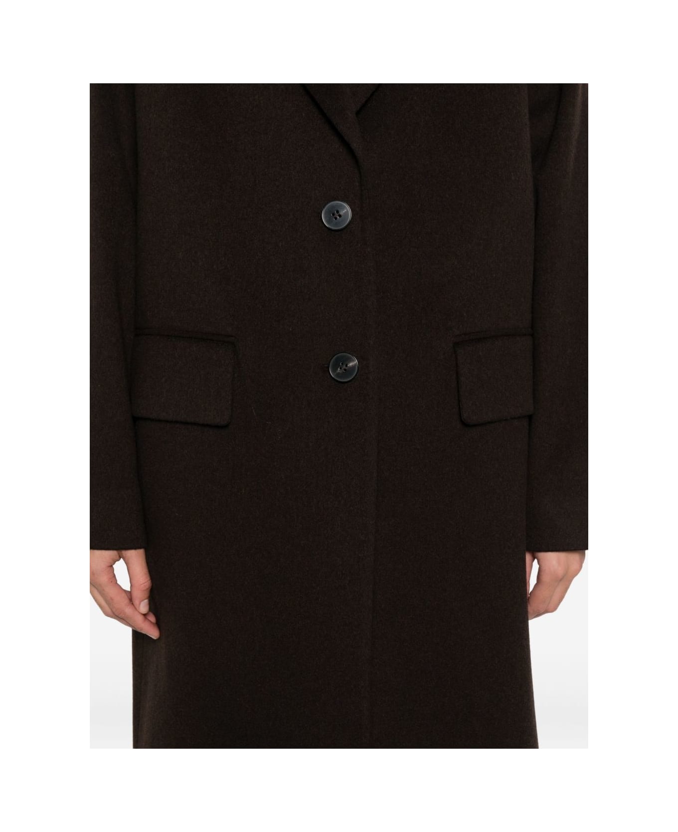 Alberto Biani Single-breasted Coat - Brown
