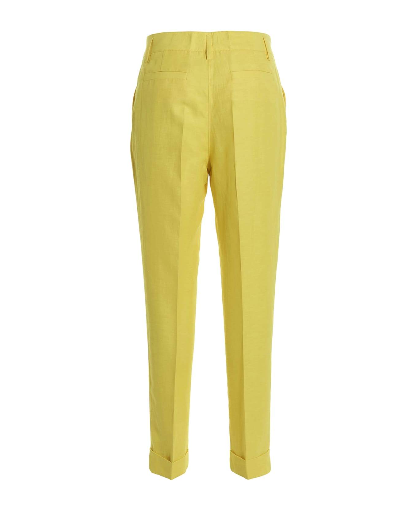 Parosh Linen Blend Pants - Yellow