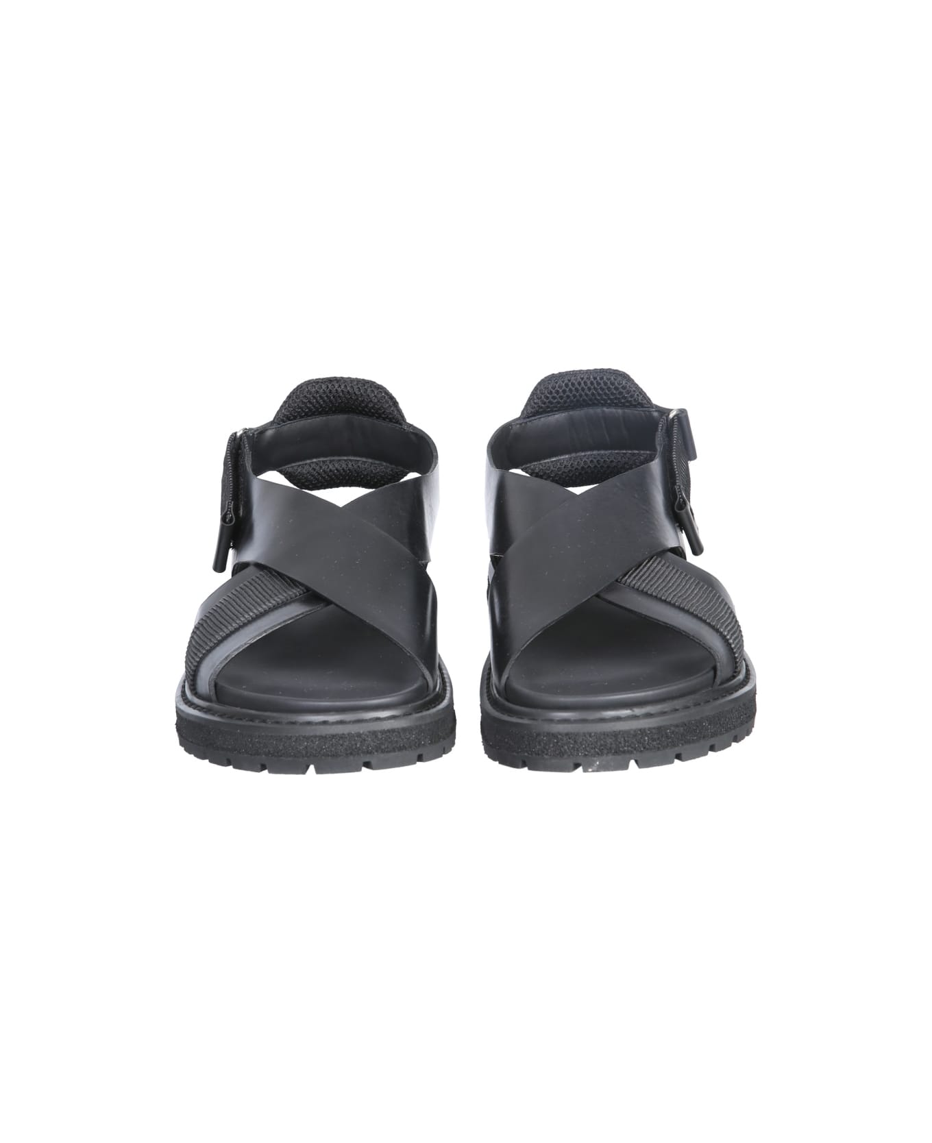 Premiata Leather Sandals - BLACK