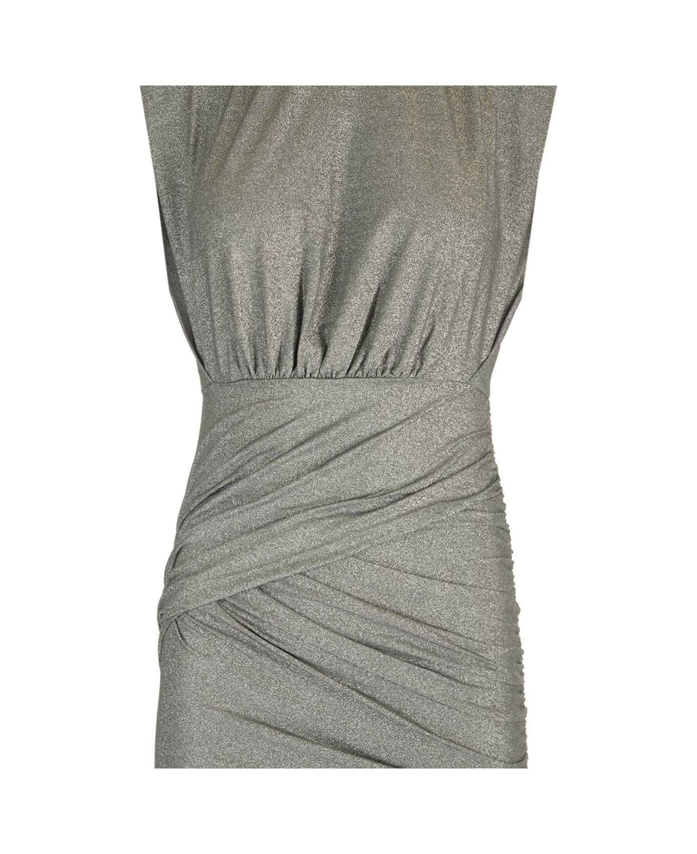 Amazuìn Lurex Jersey Dress - Silver