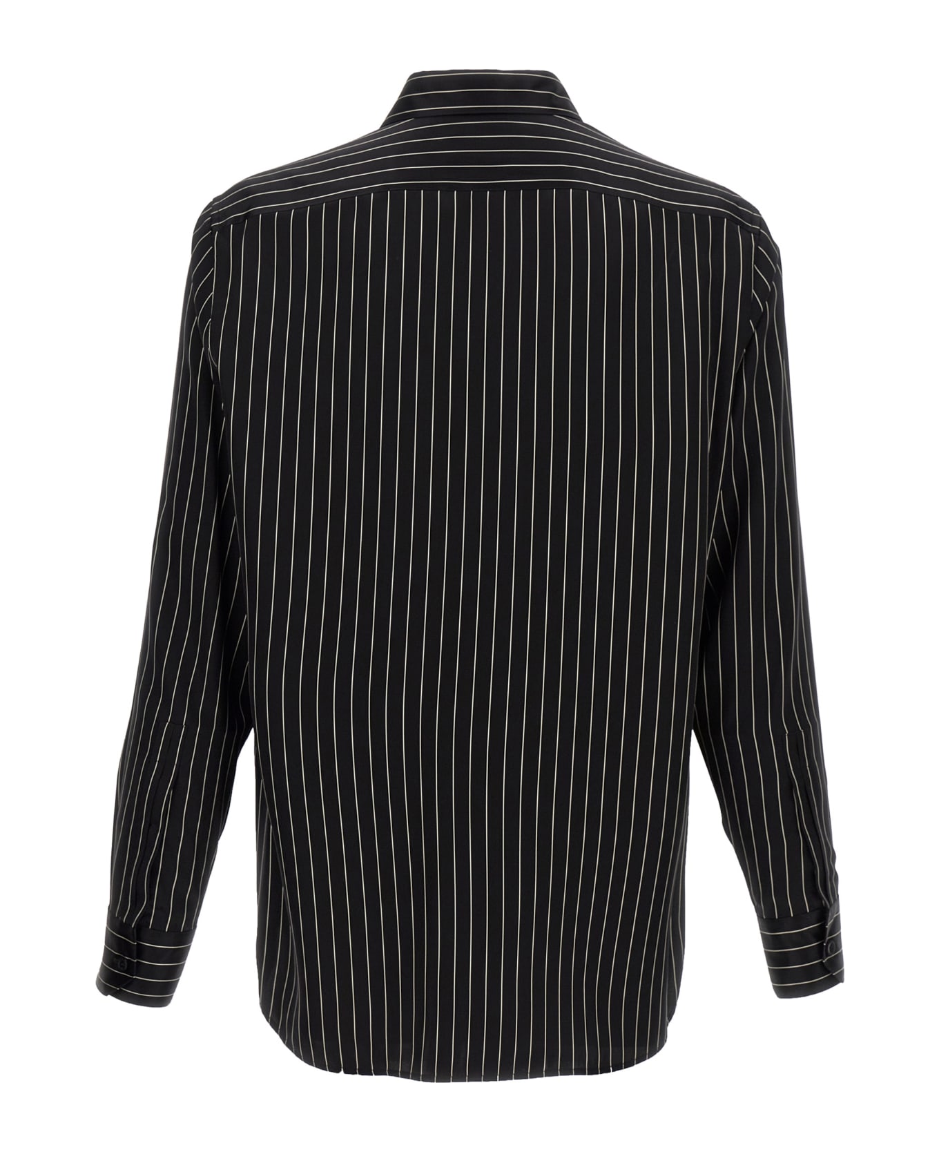 Saint Laurent Striped Shirt - Noir Craie