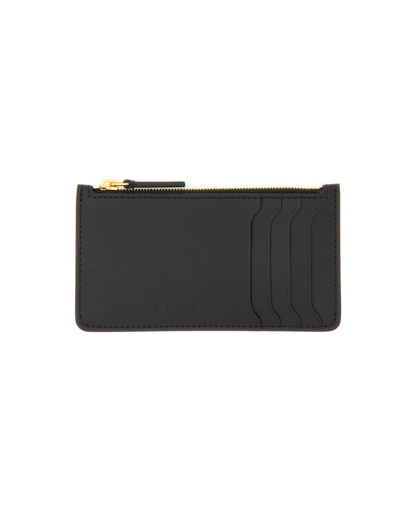 Marni Card Holder With Logo - BLACK