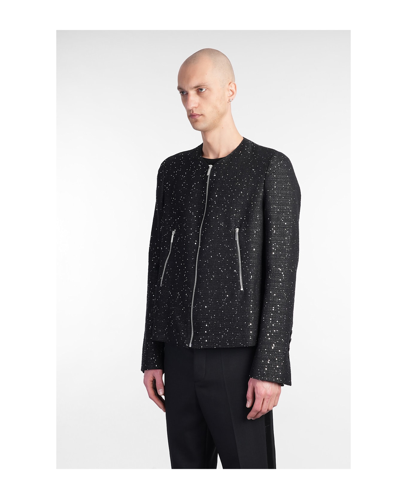 Sapio N 36 Casual Jacket In Black Cotton - black