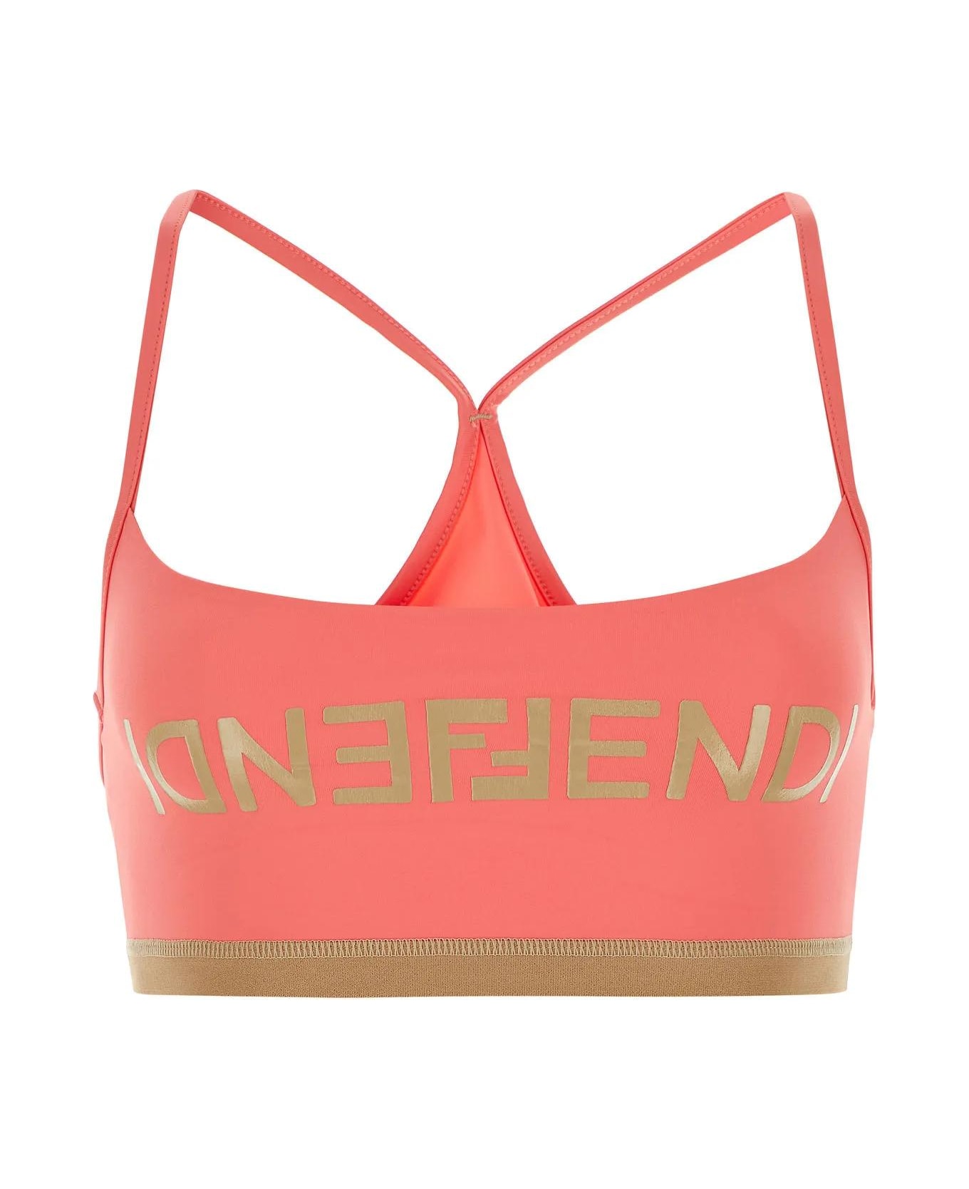 Fendi Sports Top With Logo Lettering - Pink トップス