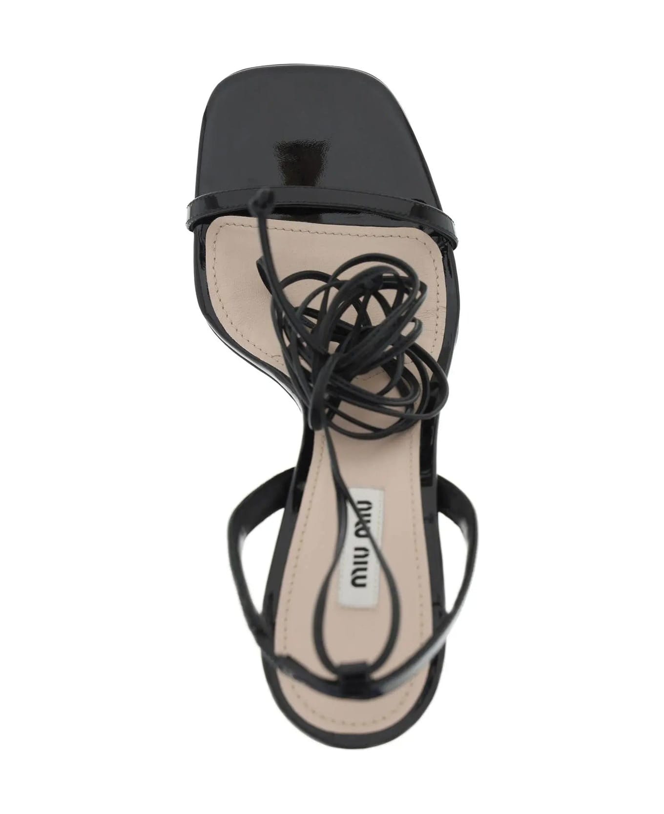 Miu Miu Leather Sandals - Black