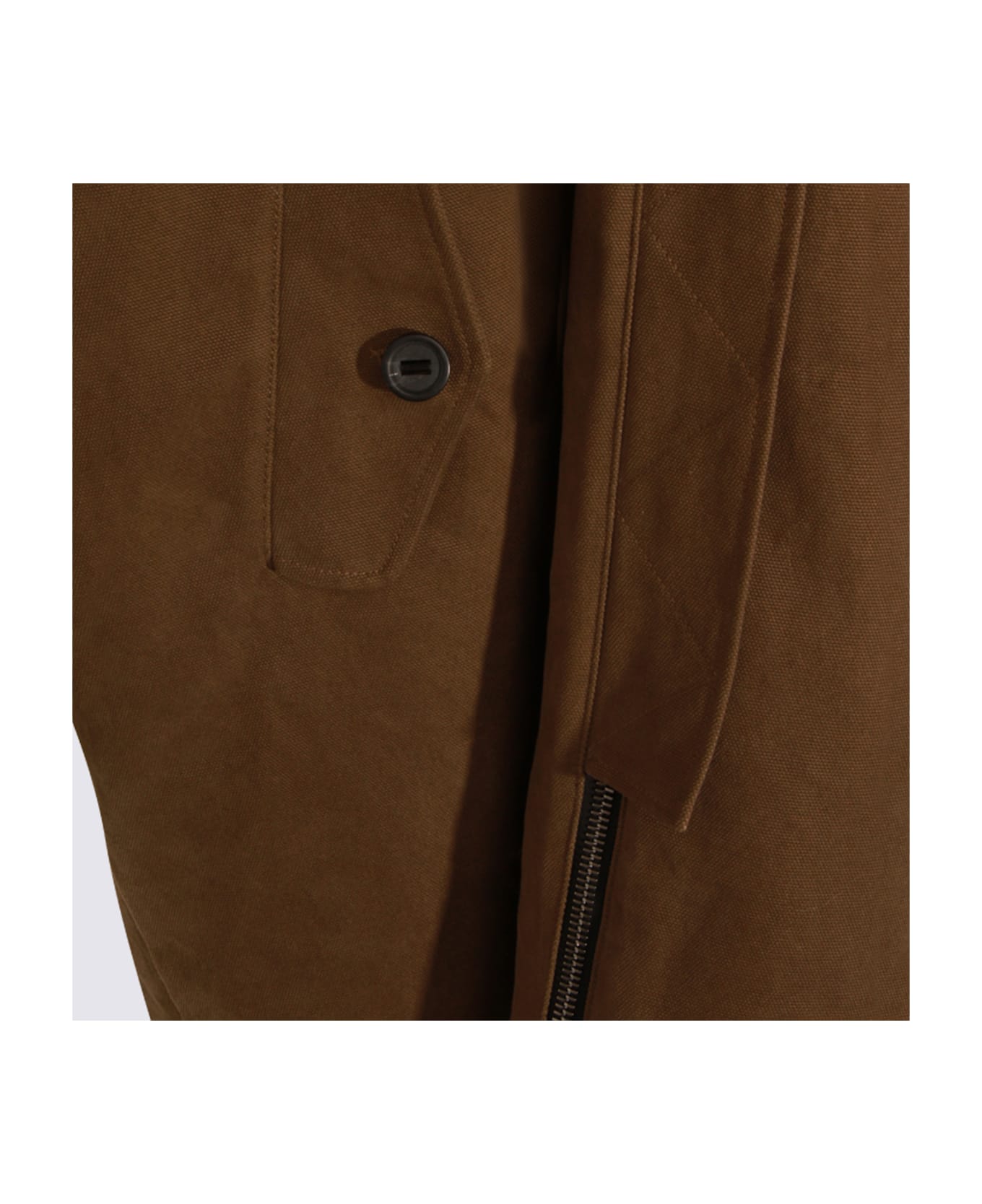 Dolce & Gabbana Brown Cotton Casual Jacket - VERDE MARCIO