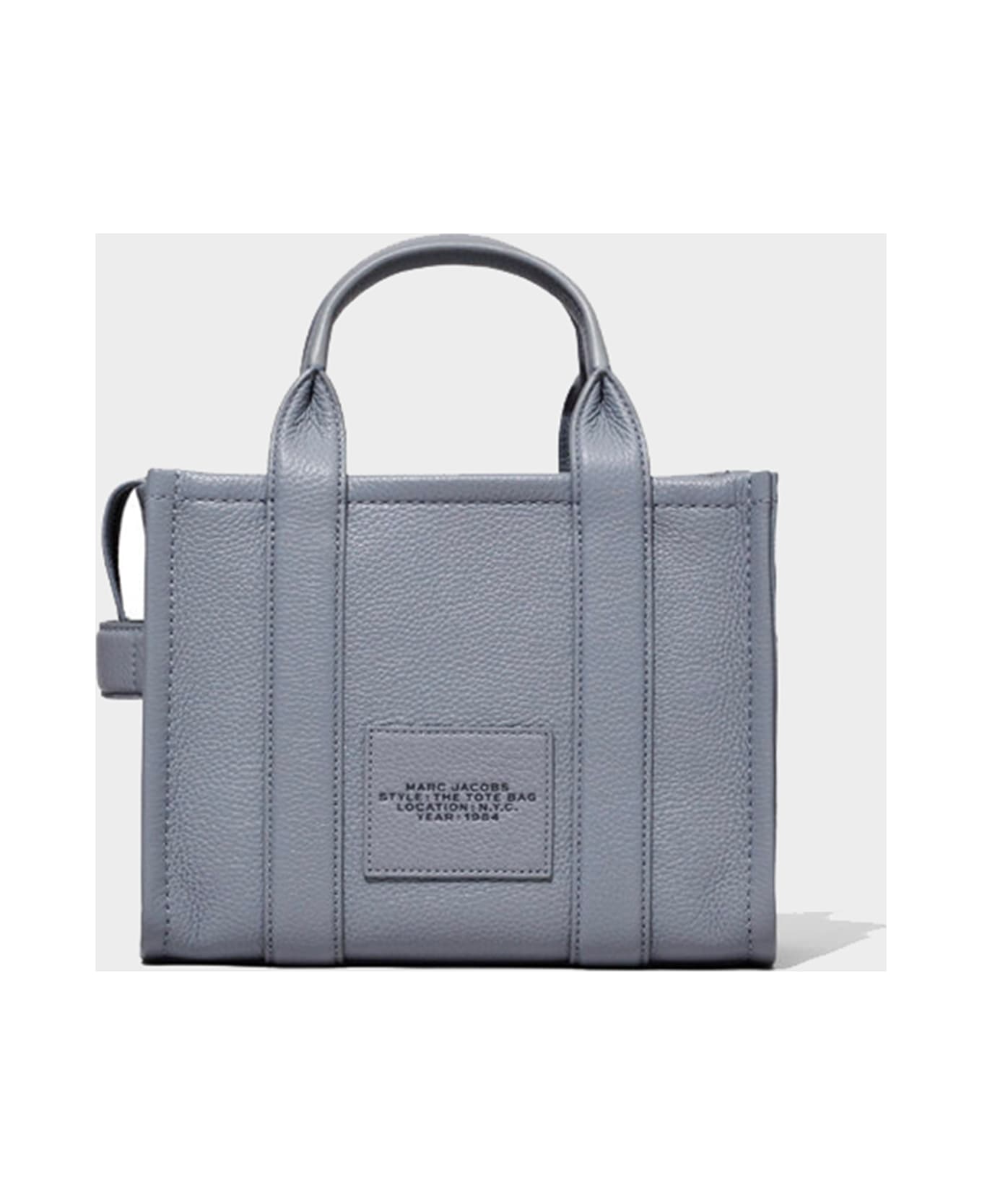 Marc Jacobs Grey Leather The Small Tote - WOLF GREY
