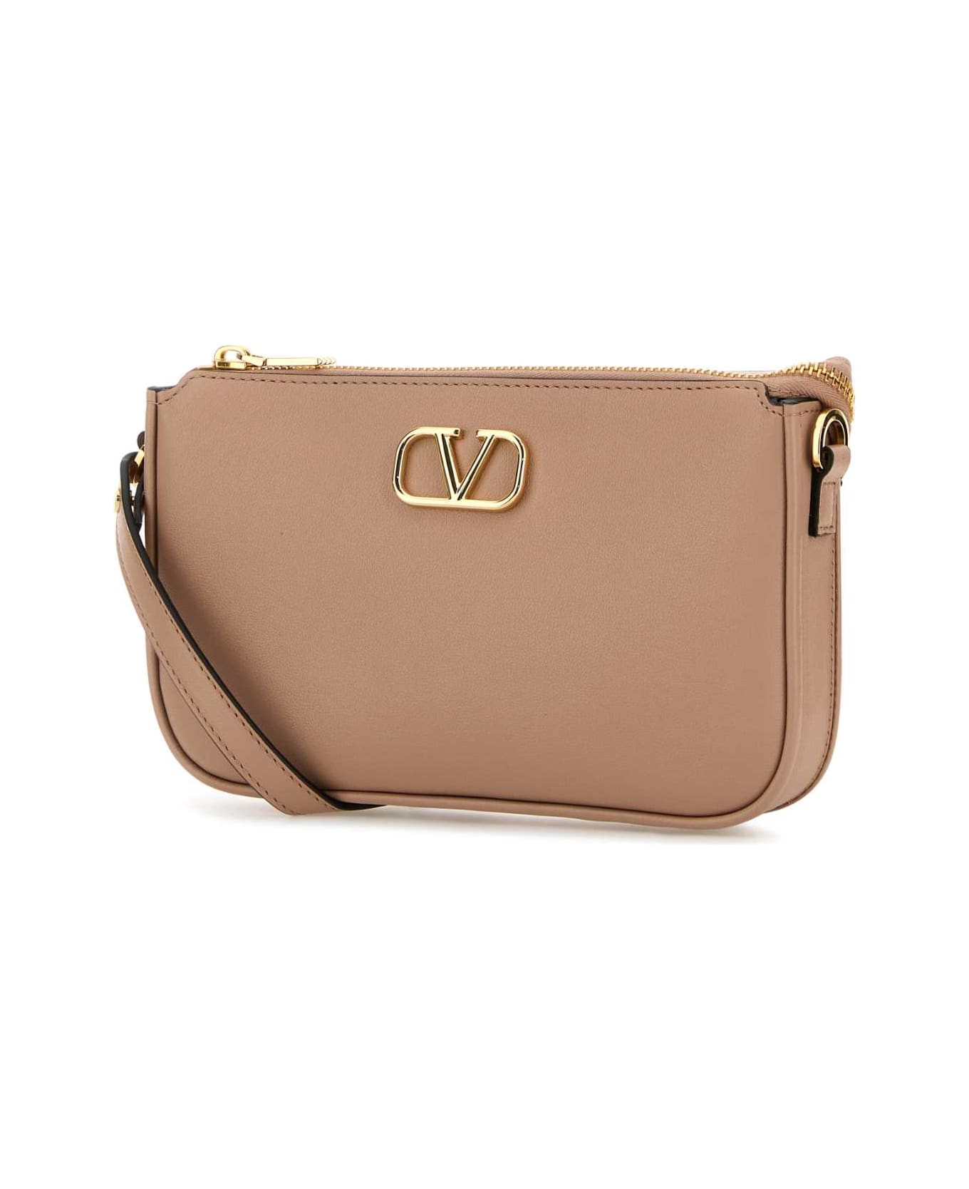 Valentino Garavani Powder Pink Leather Vlogo Crossbody Bag - ROSECANNELLE