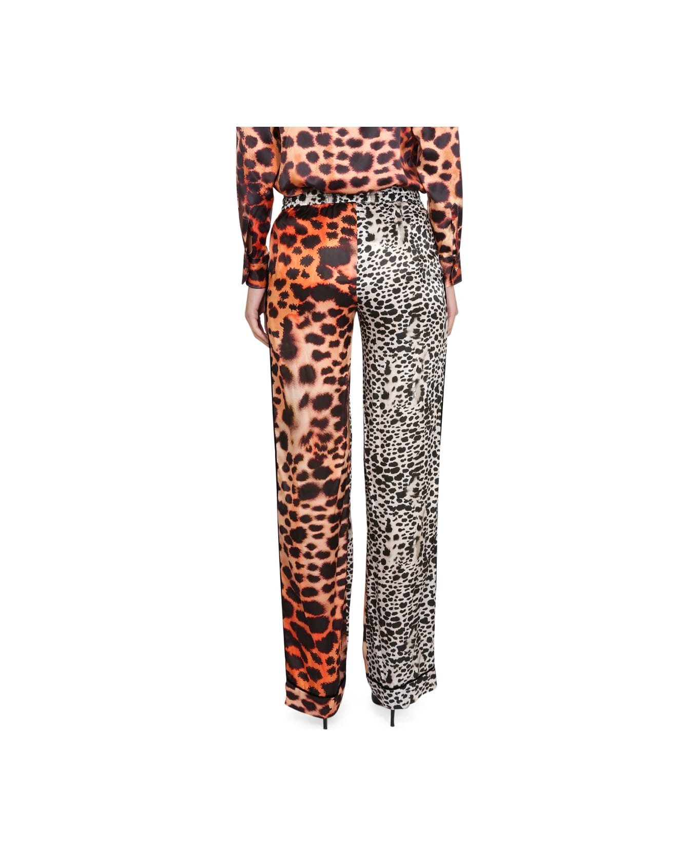 Roberto Cavalli Moray Eel Print Pants - PINK