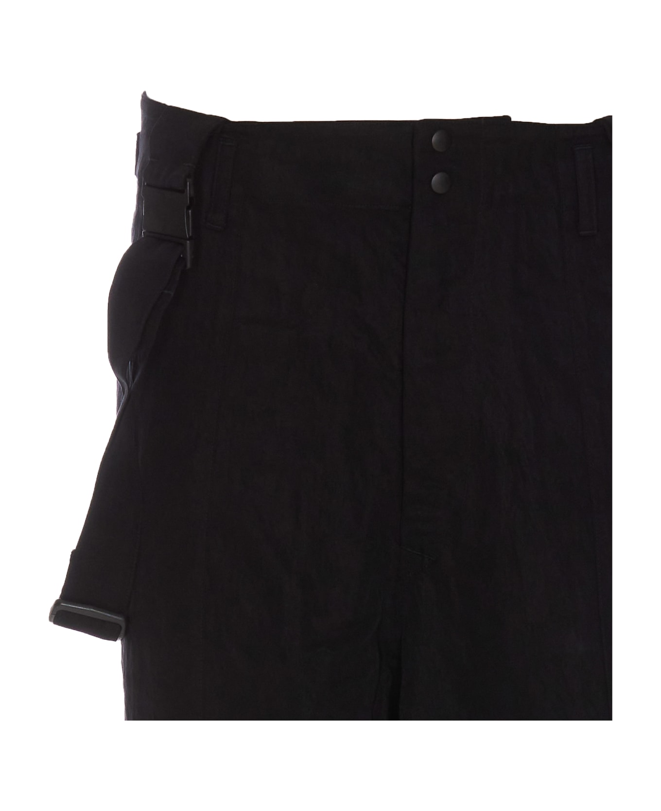 Y-3 Suspender Dungarees Pants - Black