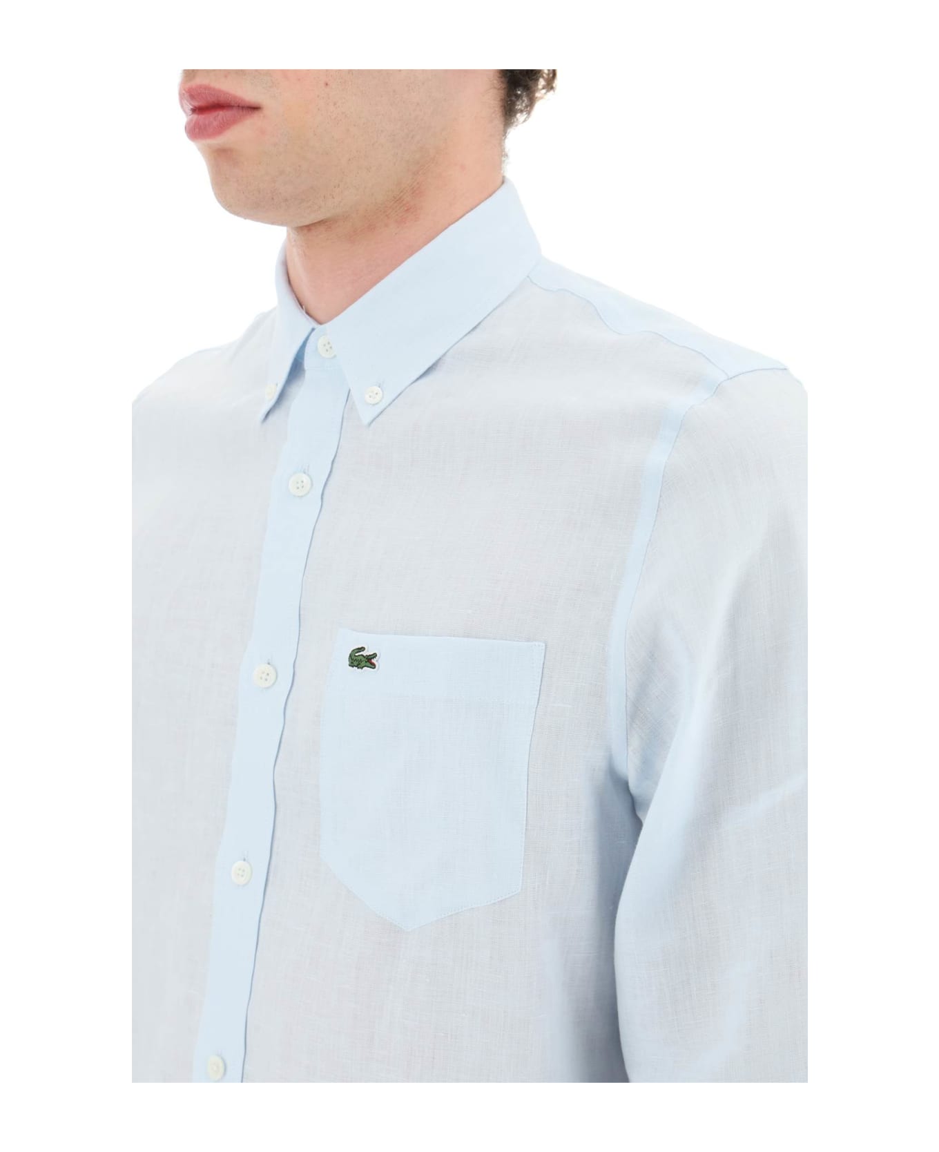Lacoste Light Linen Shirt - AZZURRO CHIARO (Light blue)