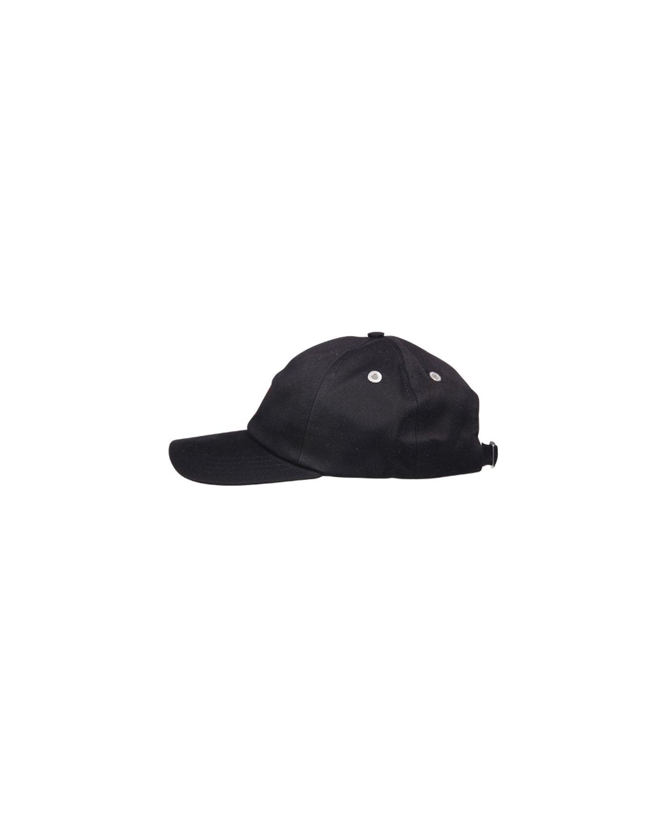 Ami Alexandre Mattiussi Paris Ami De Coeur Logo Embroidered Baseball Cap - Black