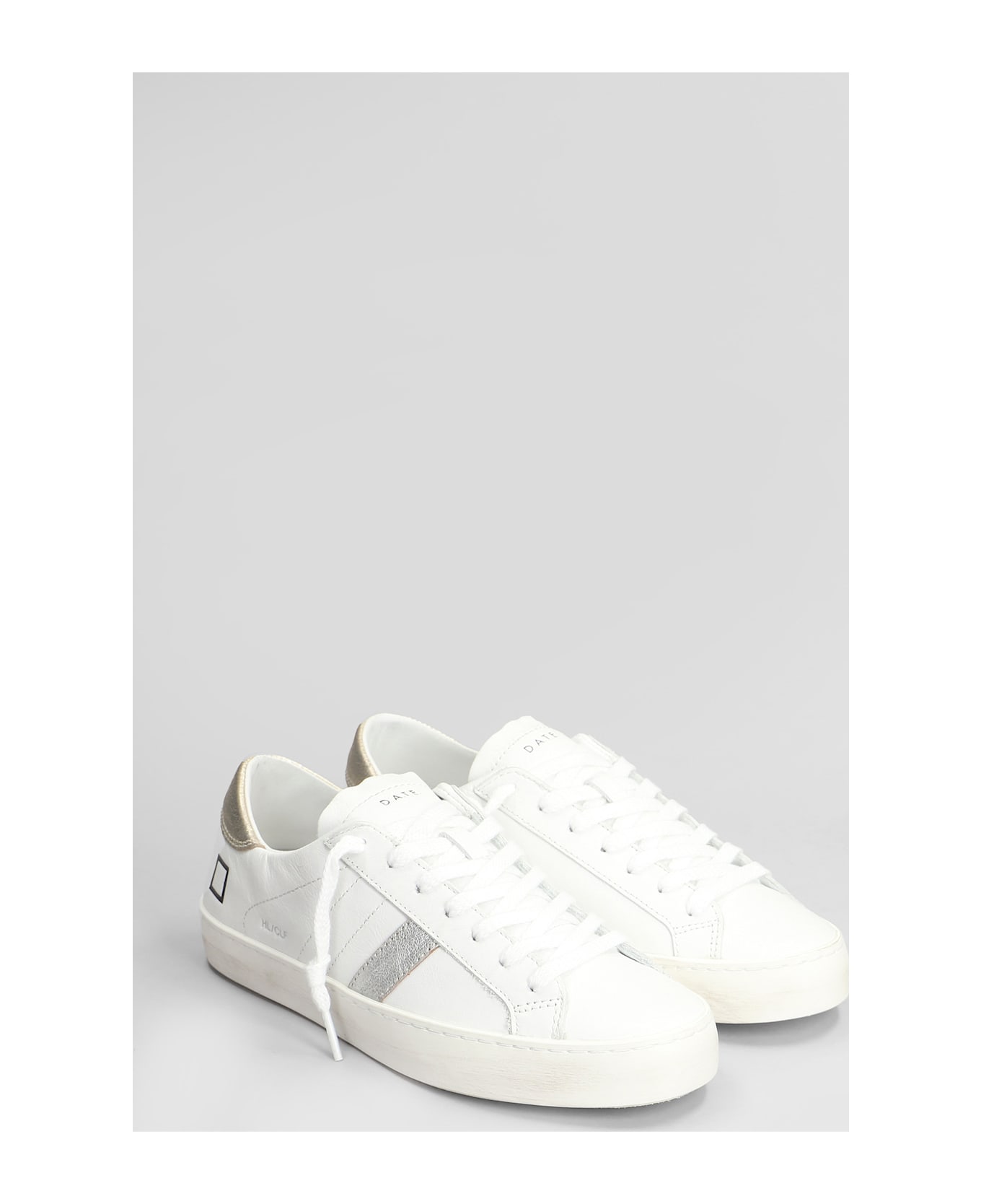 D.A.T.E. Hill Low Sneakers In White Leather - White