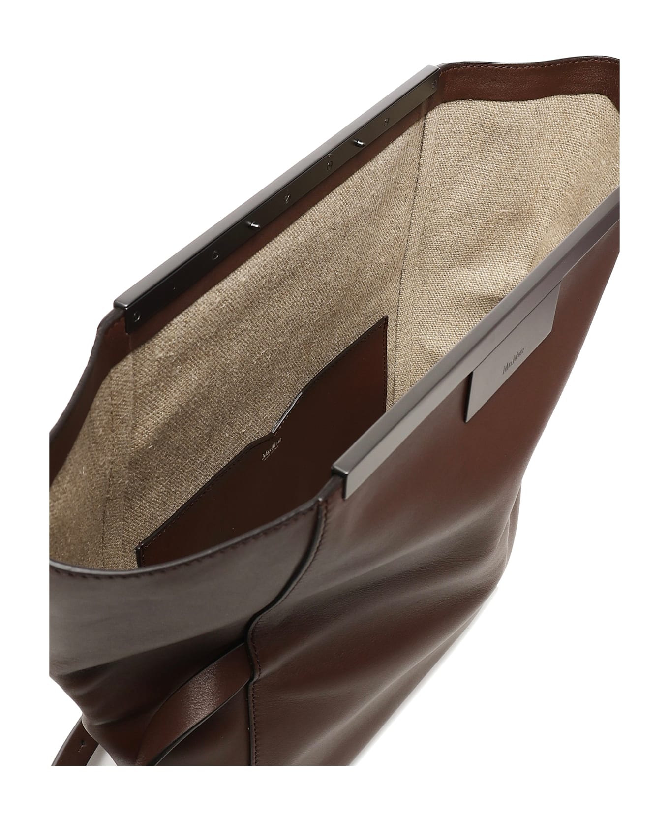 Max Mara Clutch 
mmclaspclutchs
 In Marrone - Dark Brown