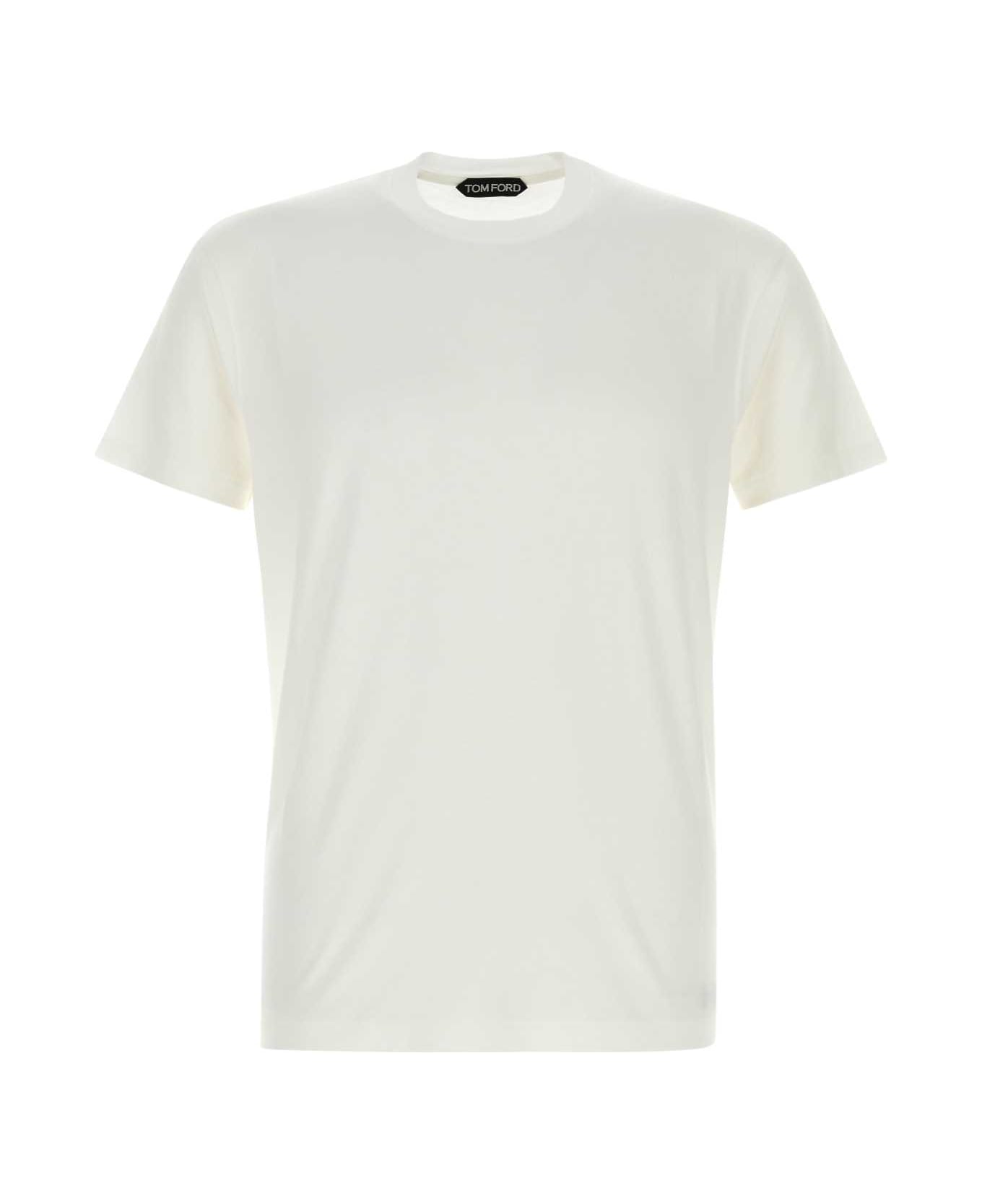 Tom Ford White Lyocell Blend T-shirt - WHITE