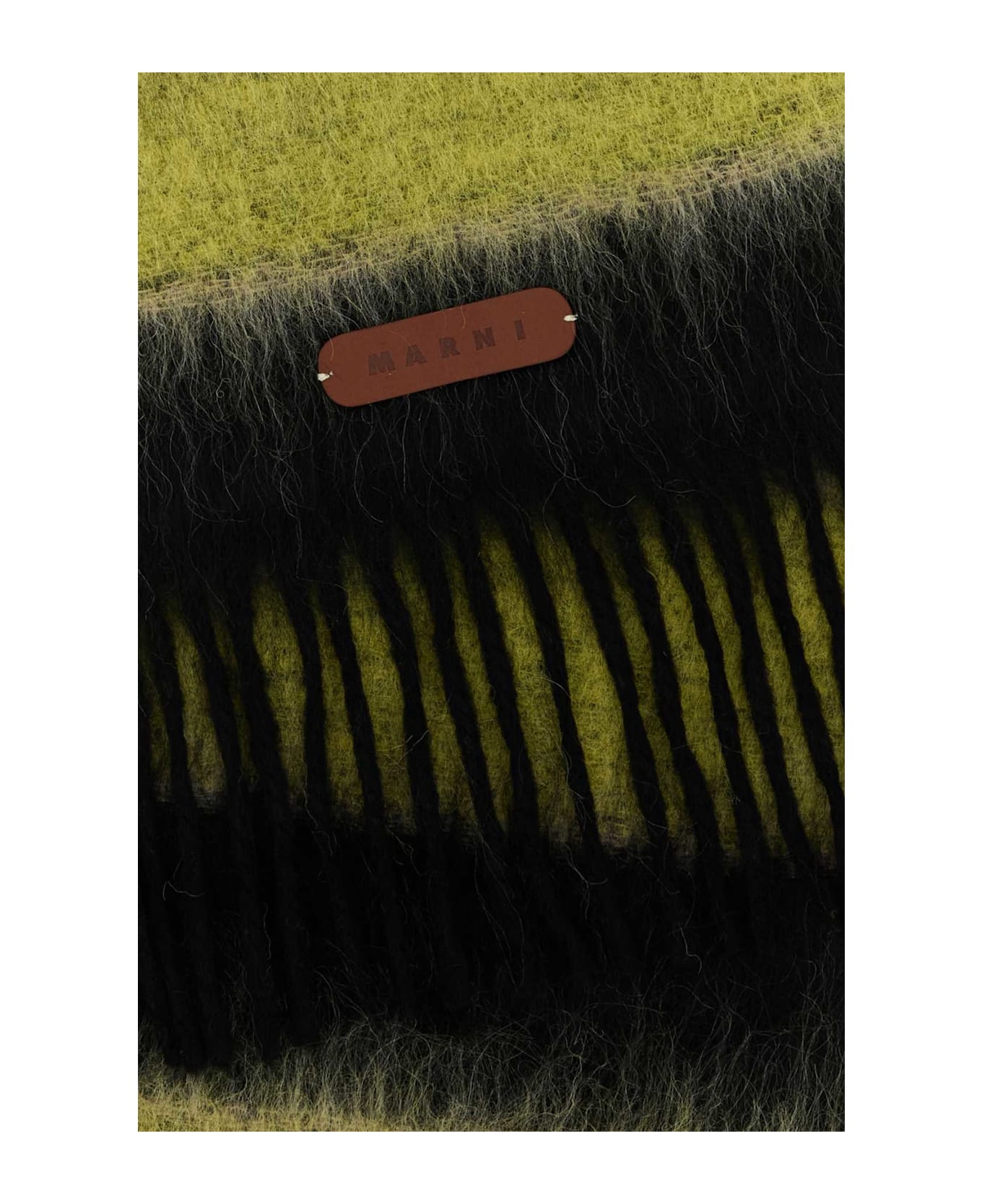 Marni Multicolor Wool Blend Scarf - BLACK