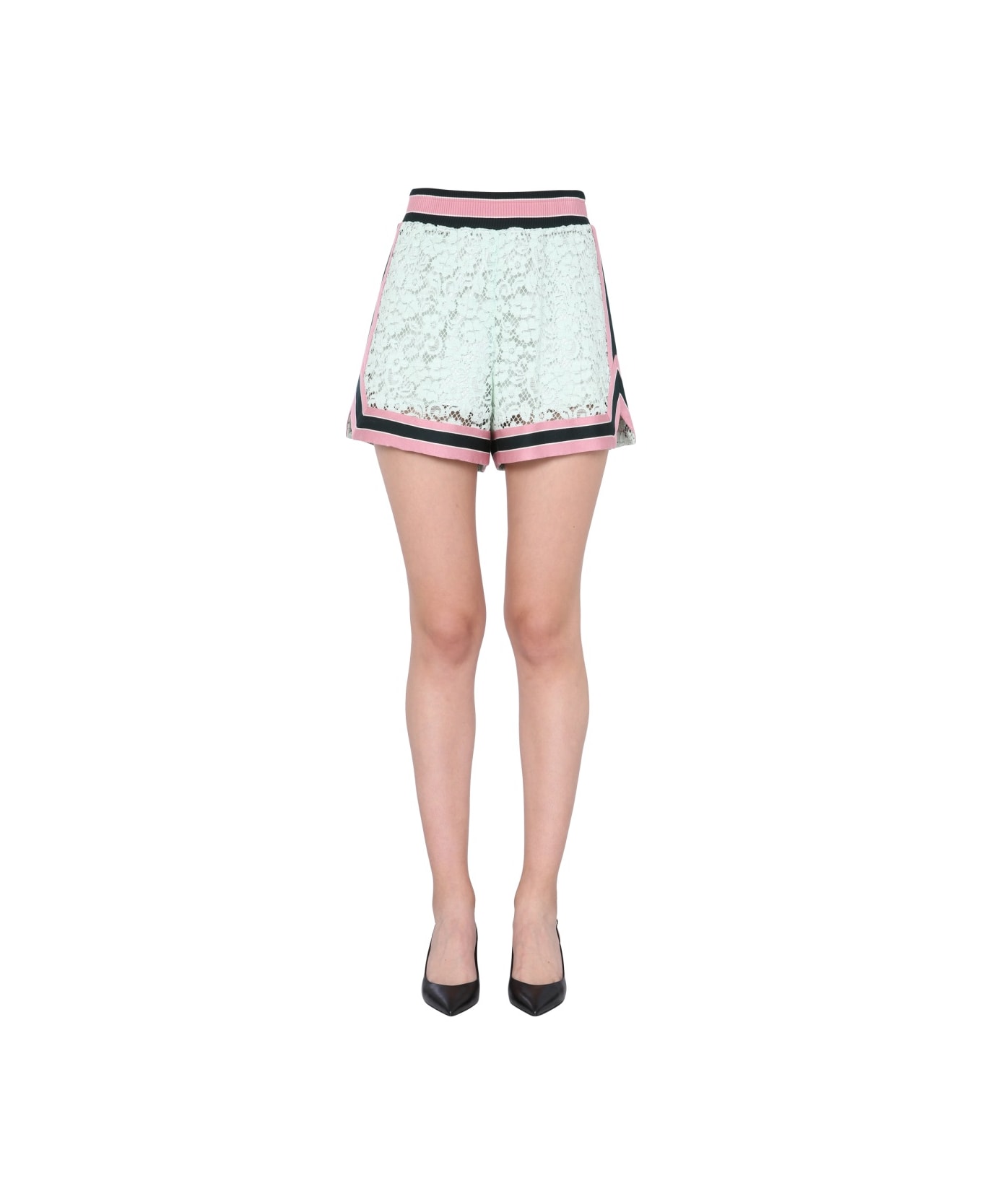 Dolce & Gabbana Lace Shorts - GREEN