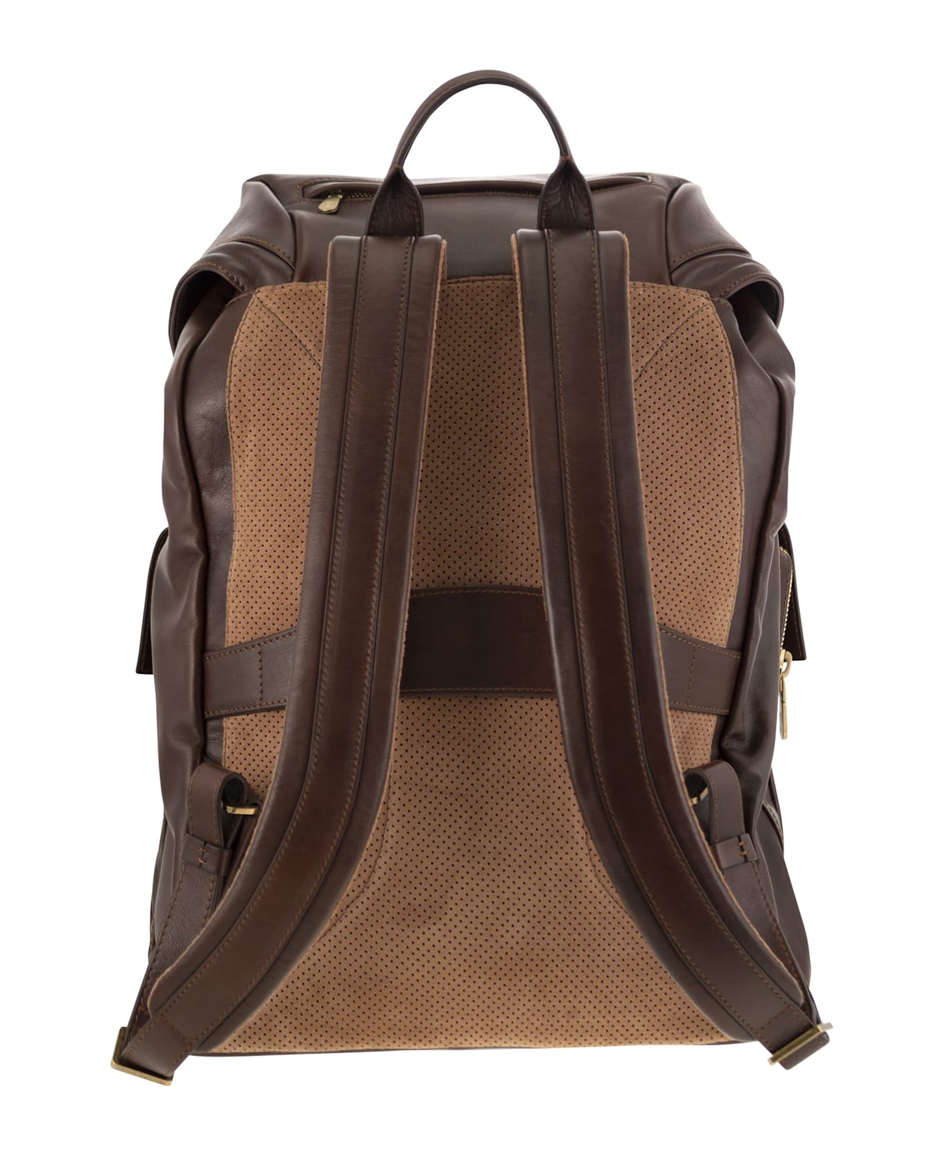 Brunello Cucinelli Leather Backpack - Burgundy