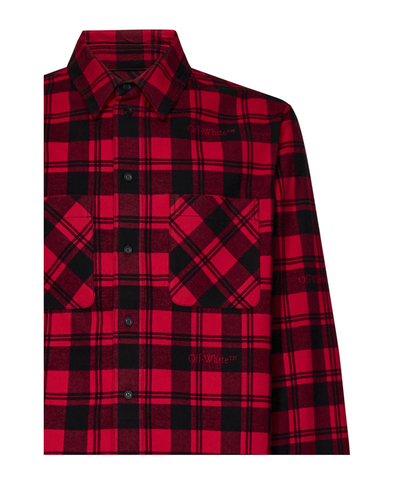 Off-White Check Shirt - Red