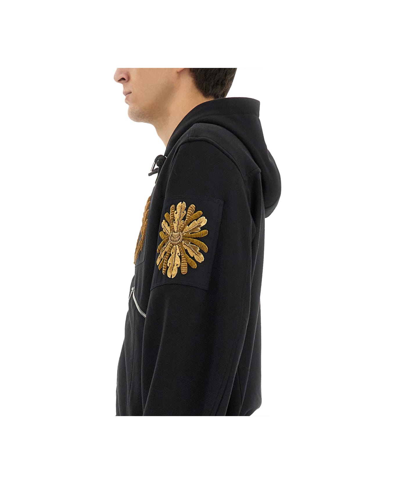 Dries Van Noten Sweatshirt With Embroidery - BLACK