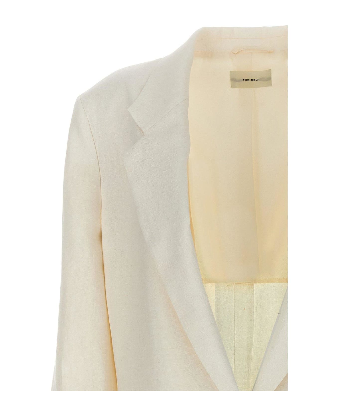 The Row Enza Single Breasted Tailored Blazer - NEUTRALS