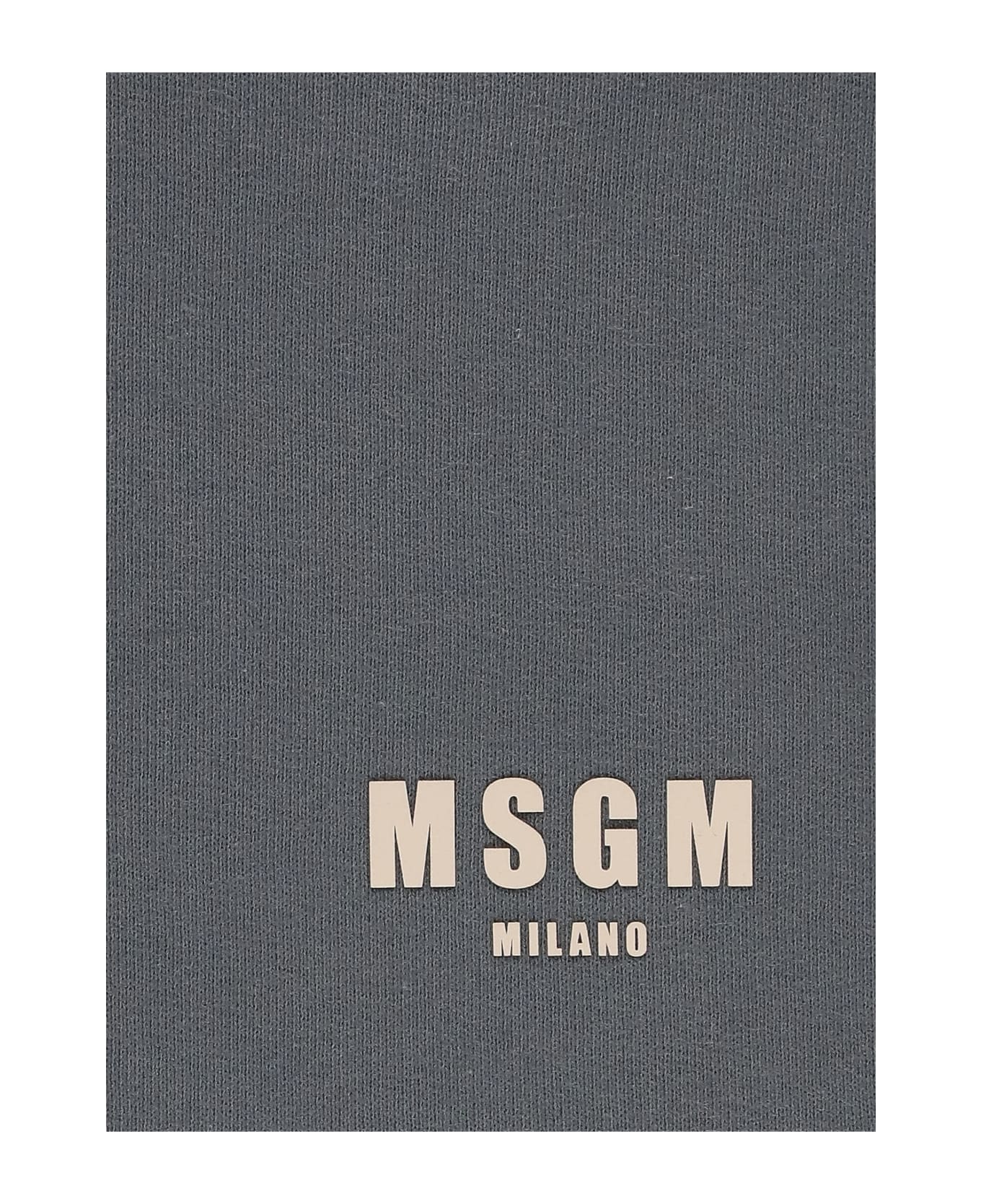 MSGM Bermuda Shorts With Logo - Grey ボトムス