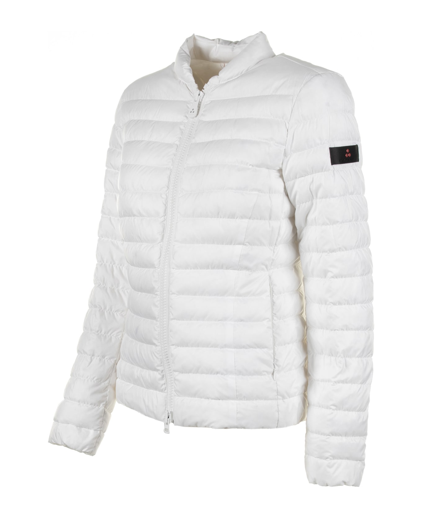 Peuterey White Quilted Down Jacket With Zip - BIANCO